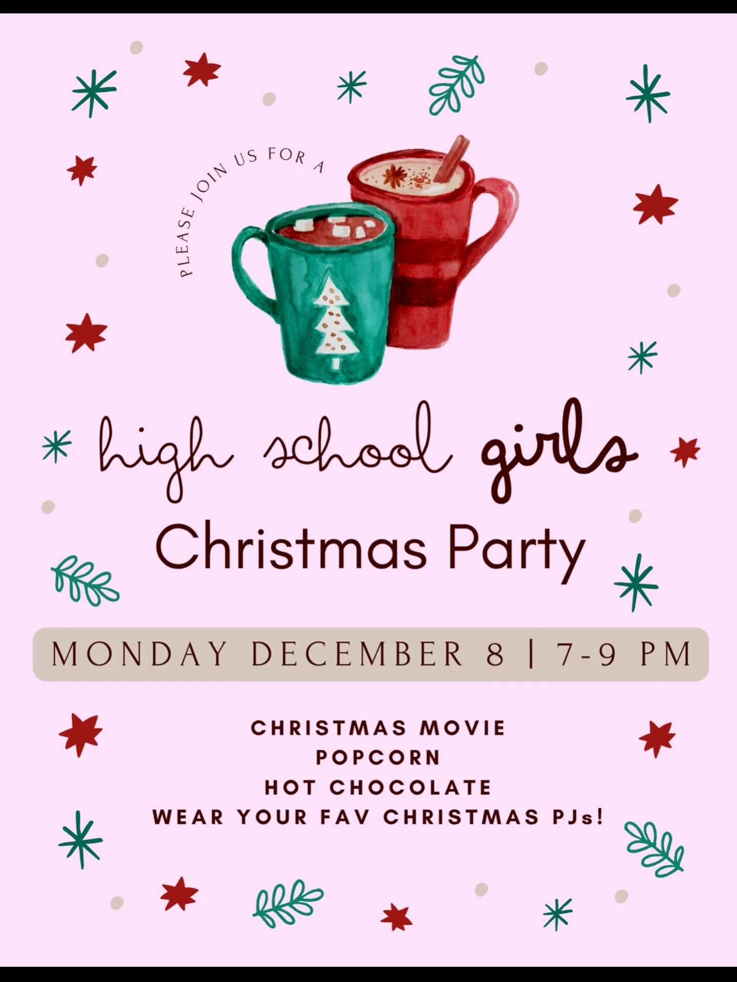 ‼️NO KLUB ‼️this week because our lovely leaders will be killing finals and heading home this week! Make sure to wish them good luck😊😊😊

BUT, HS girls put this on your radar&hellip; Christmas party Monday night to finish off the semester!🥳🥳🥳