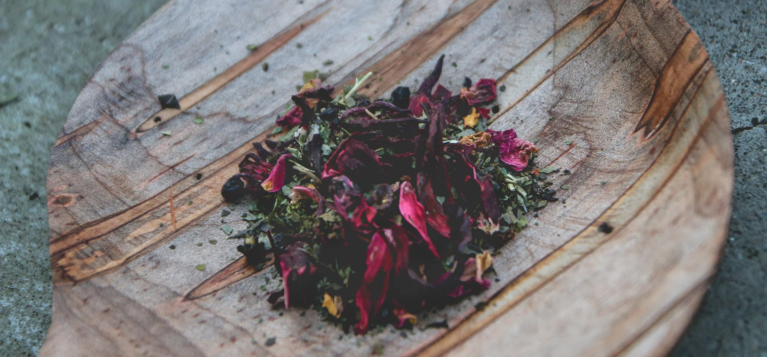 Asheville Tea Company loose leaf Elderberry Yaupon. Photo by Aubrie Shramko.