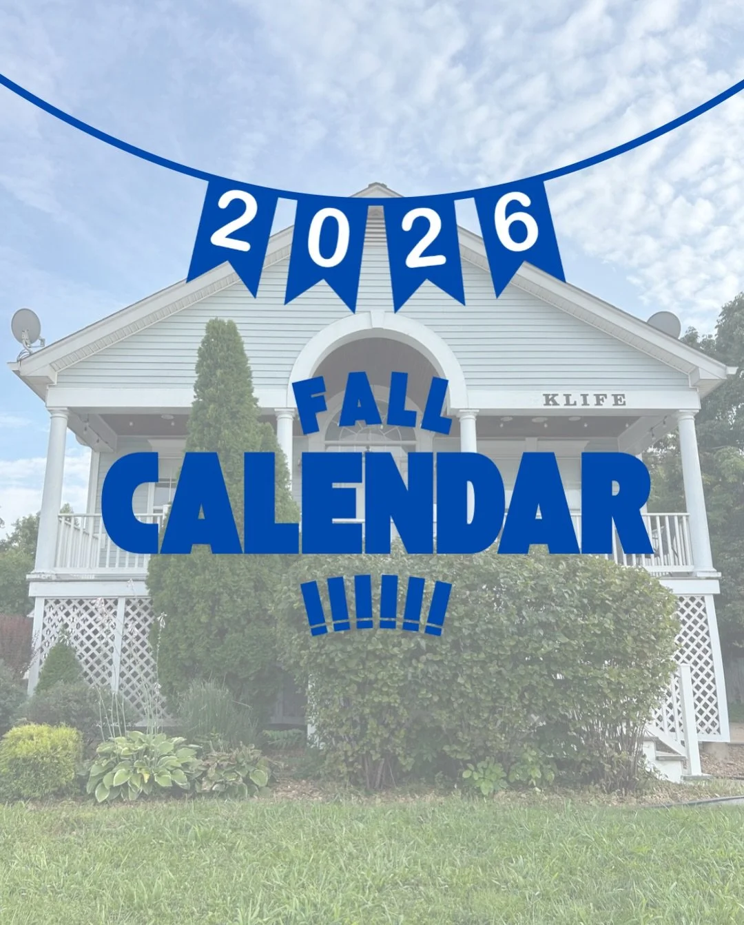 FALL CALENDAR is here so that you don&rsquo;t miss out on anything!! 🗓️

THIS WEEK AT KLIFE!

KLUBBBBB🎉
&bull; High school klub this Tuesday! 7:00 - 8:30pm + Chick-Fil-A after
&bull;Middle school klub this Thursday! 7:00 - 8:15pm

MIDDLE SCHOOL MAN