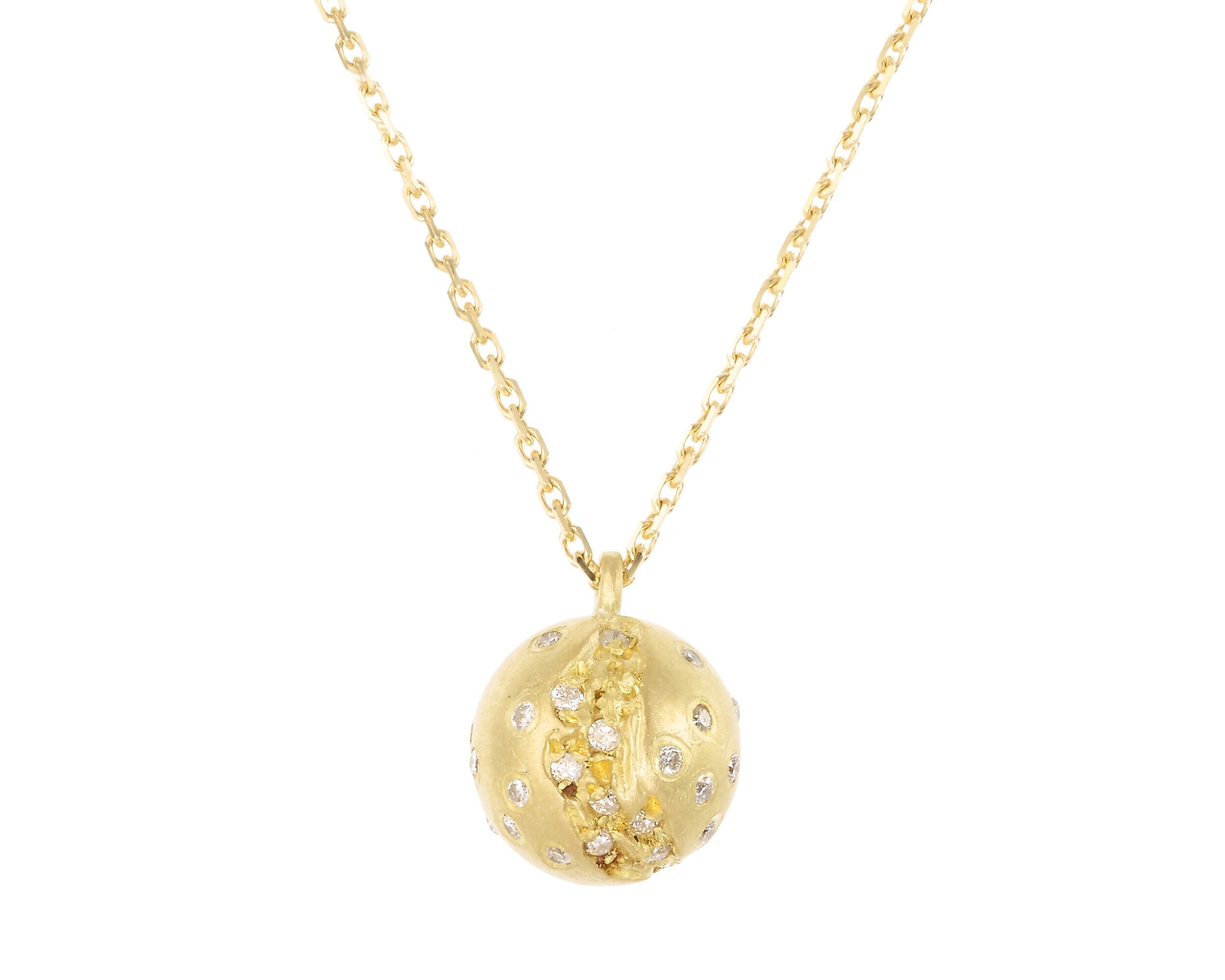 Stardust White Diamond Sphere Necklace | £1,375.00