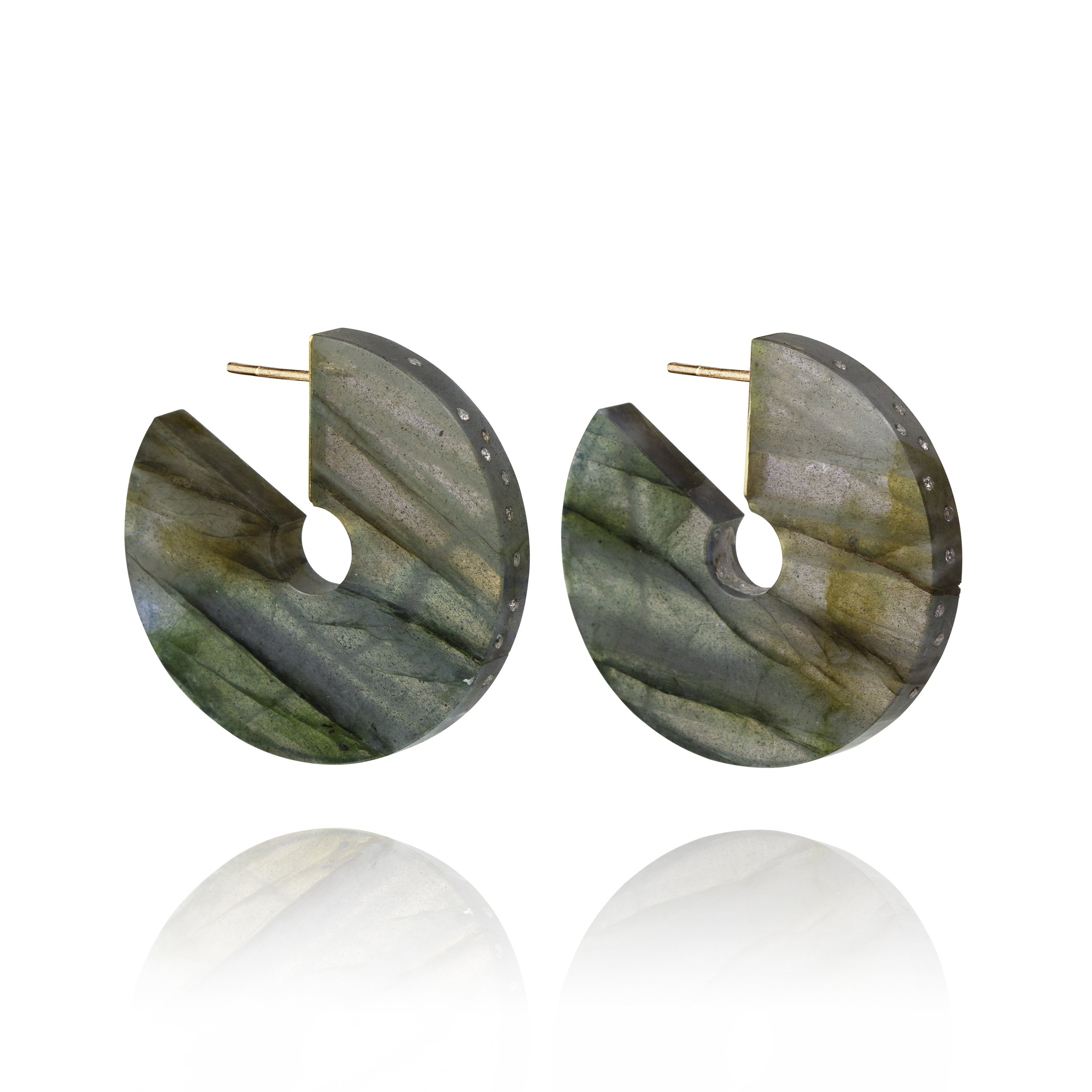 Celestial Labradorite Hoop Earrings | £925