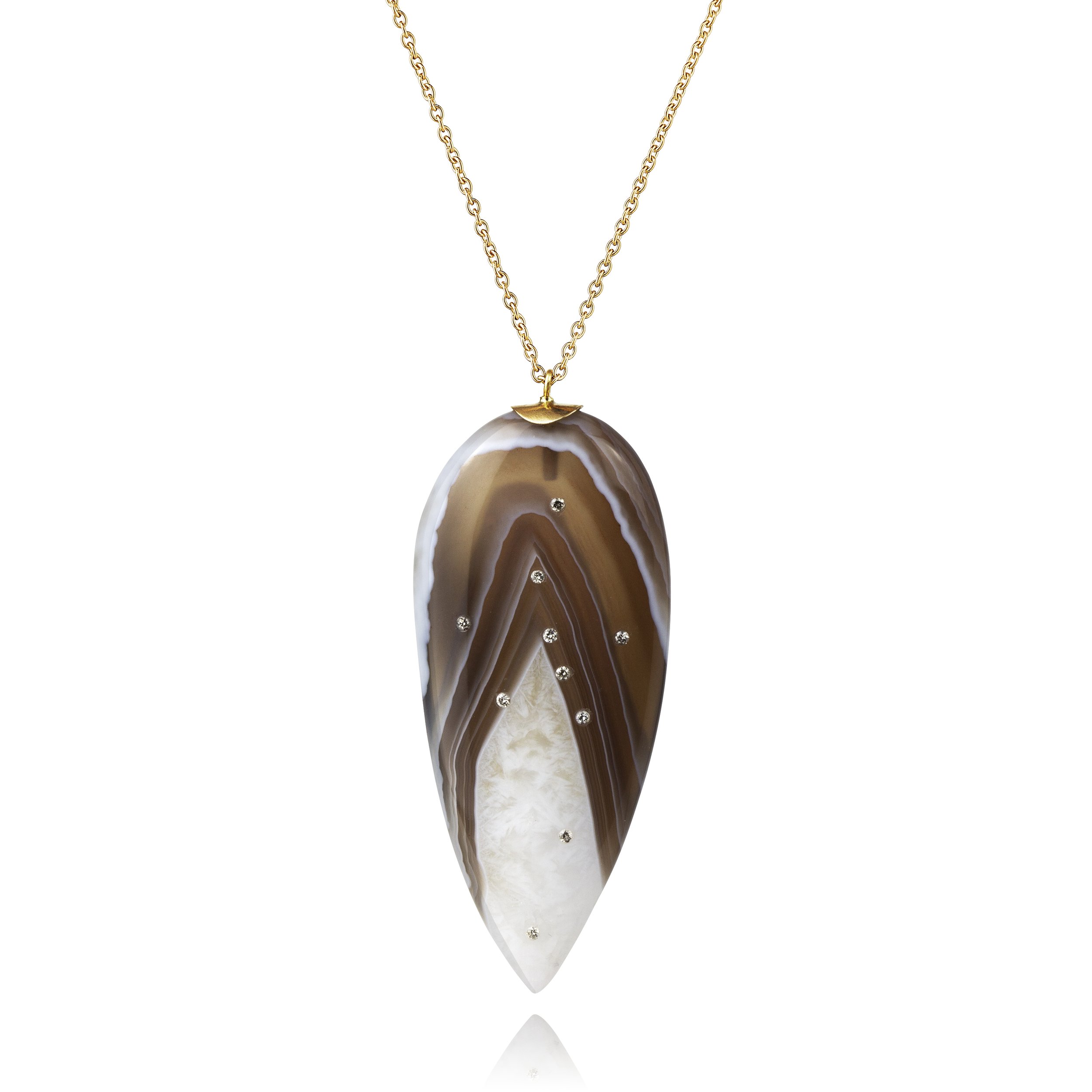 Celestial Botswana Teardrop Necklace | £690.00