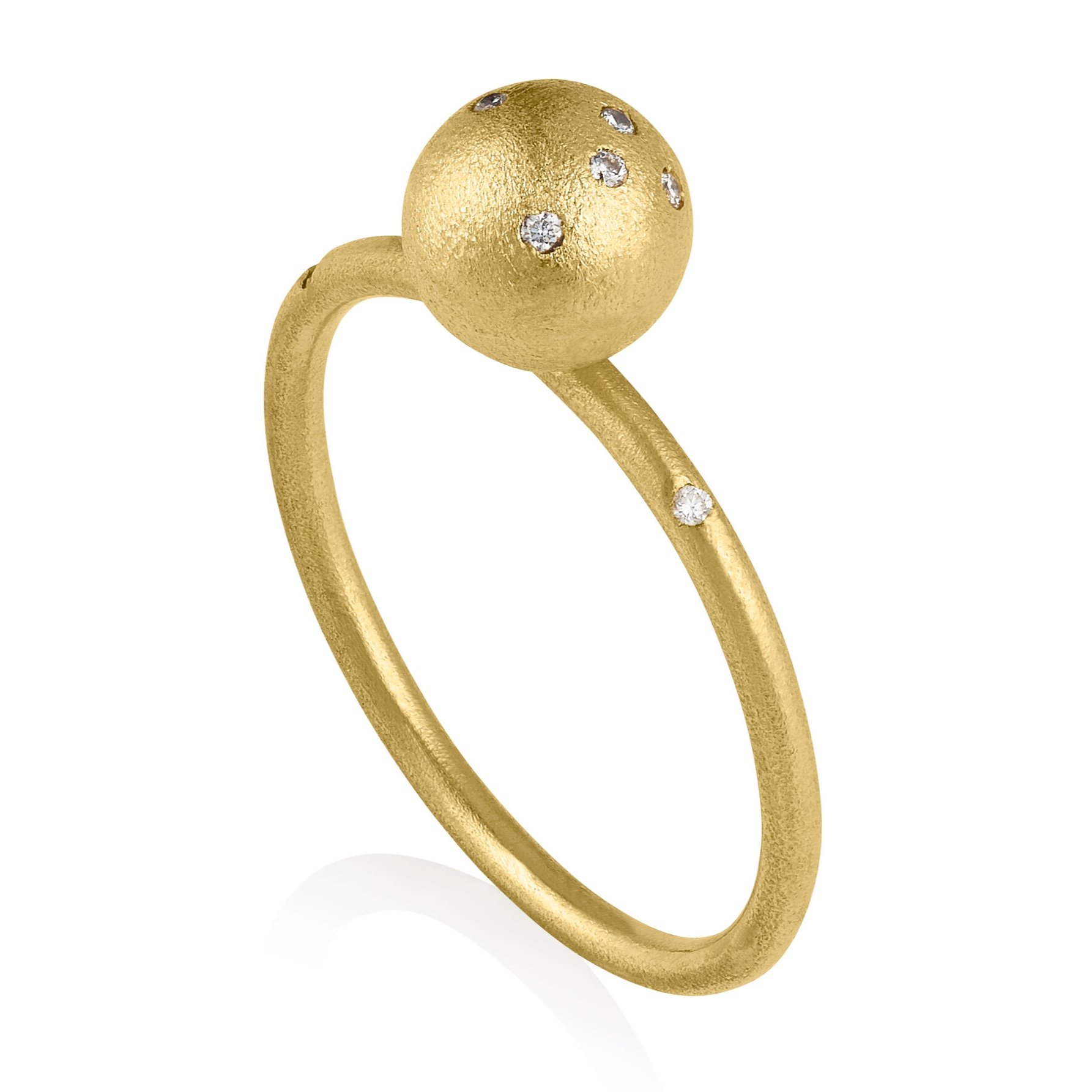 Stardust White Diamond Mini Sphere Ring | £650.00