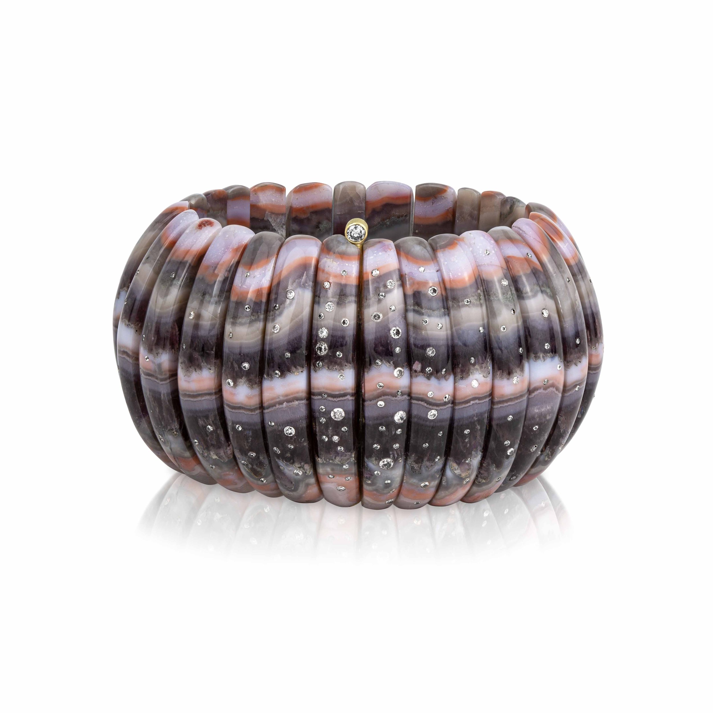 Celestial Amethyst Lace Agate Cuff - Wide | £4,000.00