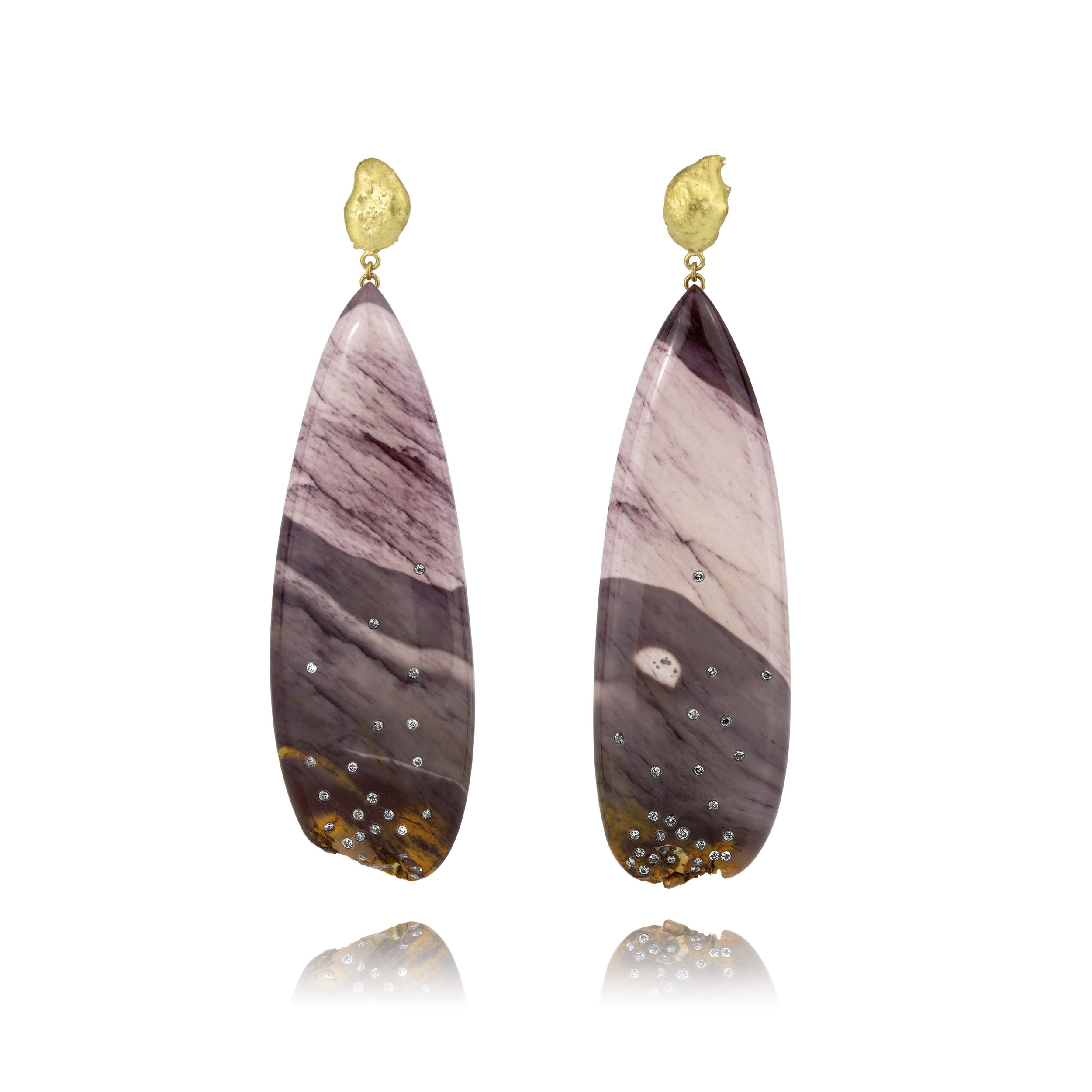 Celestial Mookaite Jasper Drop Earrings | £1,400.00