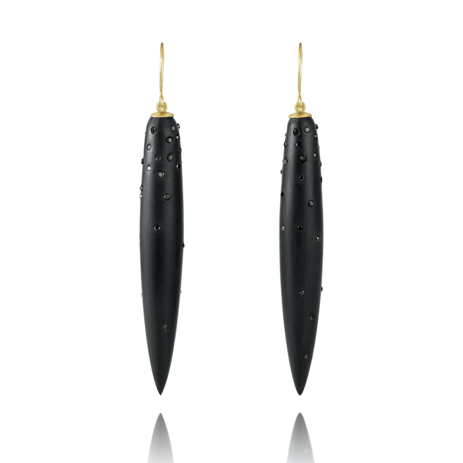 Atomic Dark Star Long Drop Earrings | £995.00