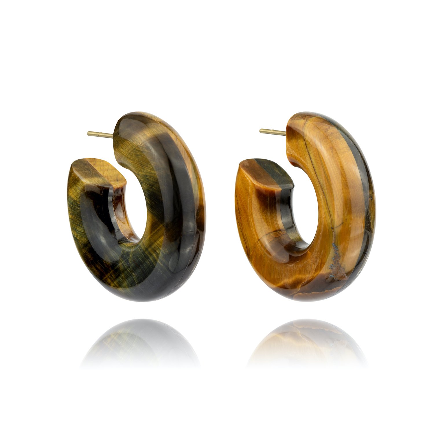 Astra-Nova Variegated Tigers Eye Hoops | £750.00