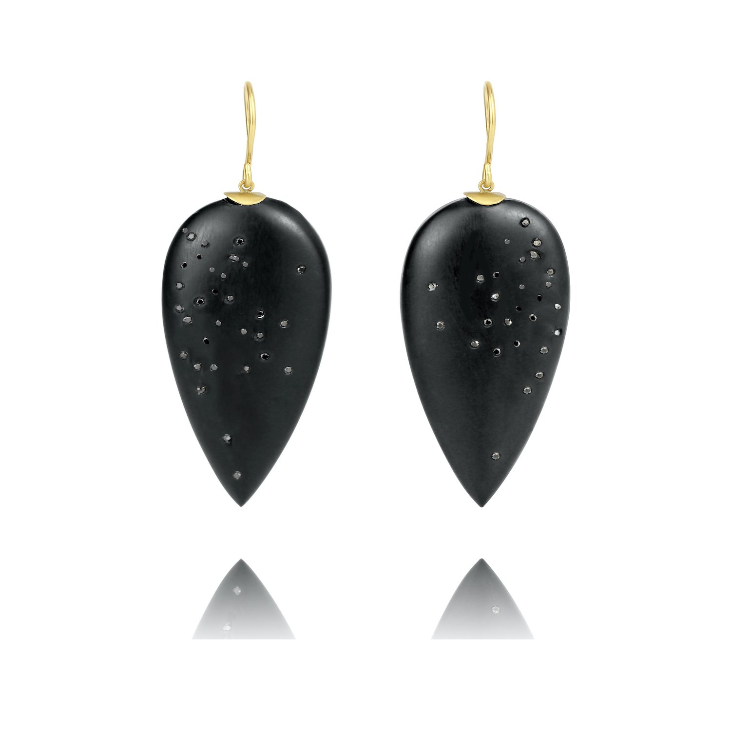 Dark Matter Teardrop Earrings Smooth | £625.00