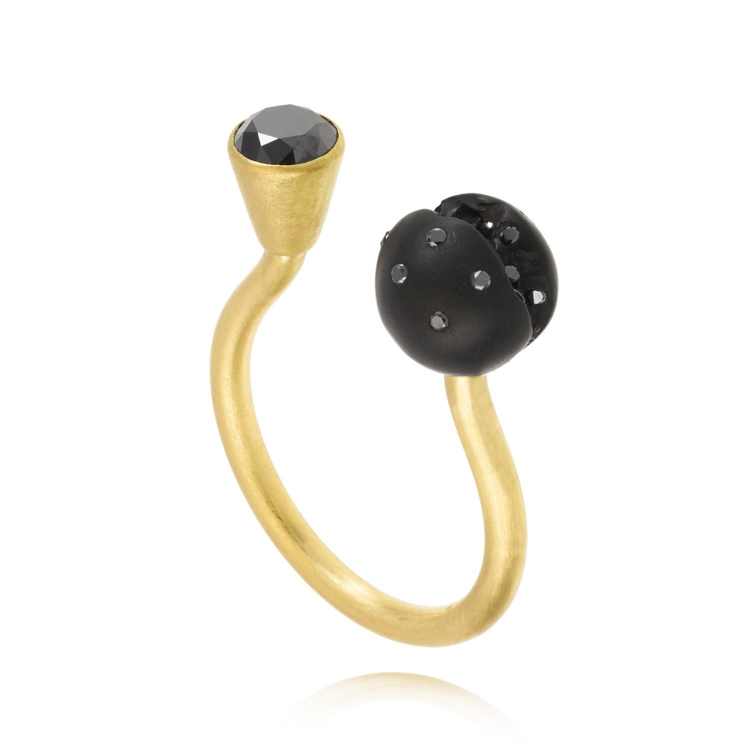 Atomic Solitaire and Sphere Open Ring | £1,075.00