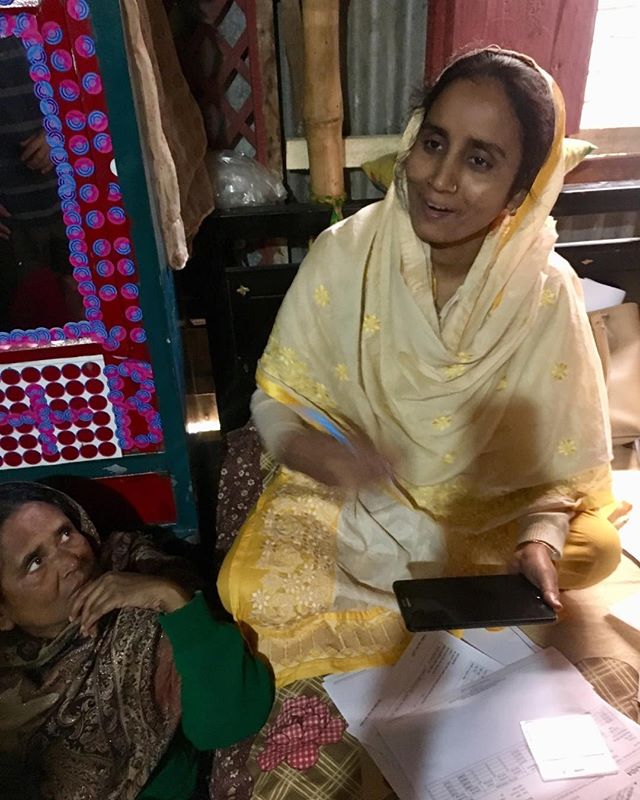 SAJIDA field officer uses her tablet to track incoming mobile loan payments using Rocket, the up and coming bank-led mobile money service in Bangladesh. She finds it very practical, easy to use and her  clients love recording their digital bank state