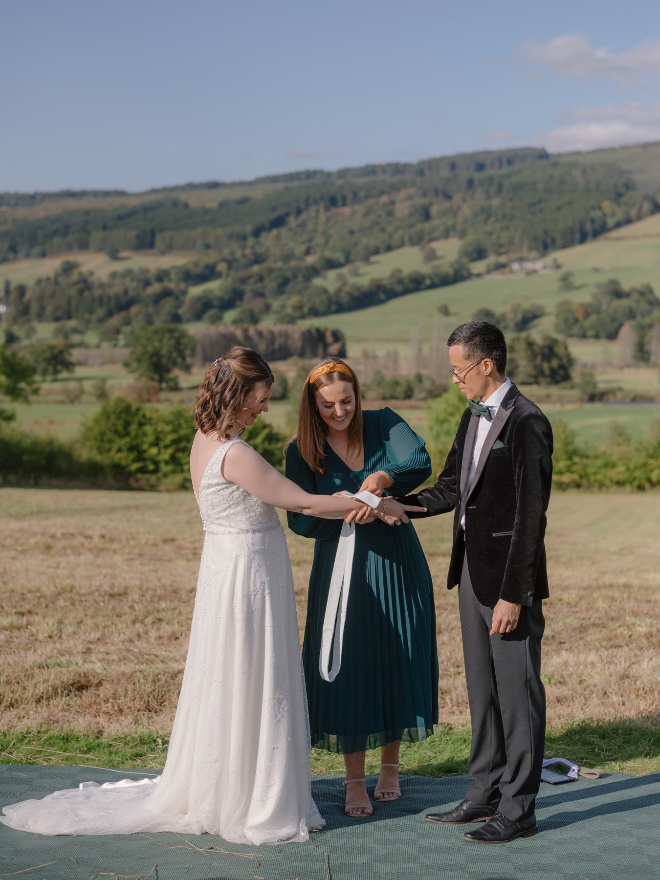 So many lovely memories from this beautiful outdoor ceremony at Ballintaggart Farm last September. G&amp;N exchanged their vows with their closest friends and family whilst the late summer light rippled across the Strathtay Hills. Their own little co