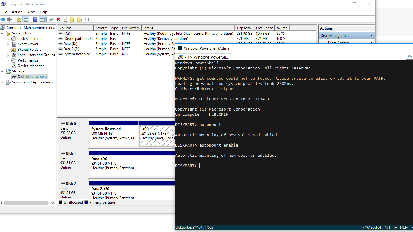 How to fix windows not assigning drive letters to USB disks