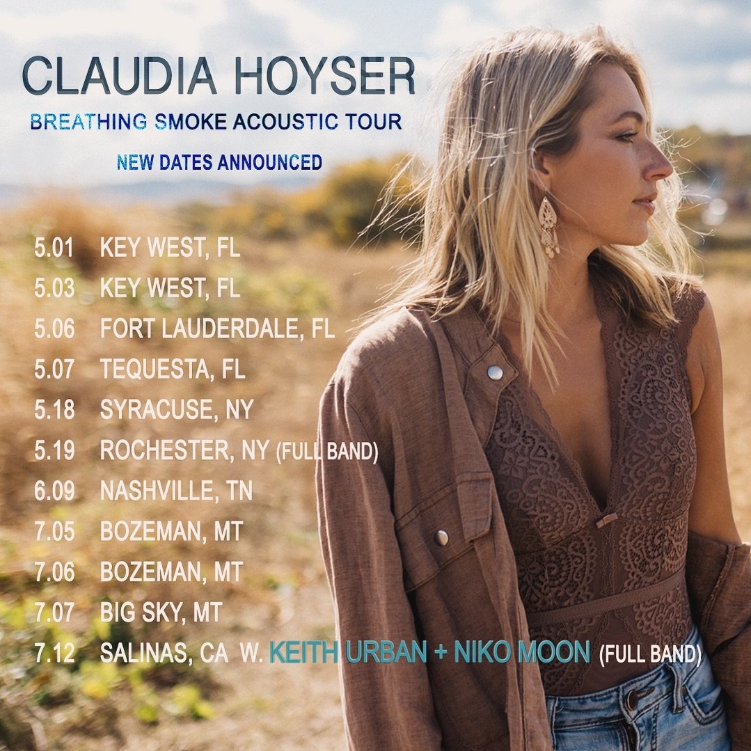 So excited to announce some more dates on this acoustic tour!! The first run was great and stay tuned for more to come!! 🔥💨 #breathingsmoke