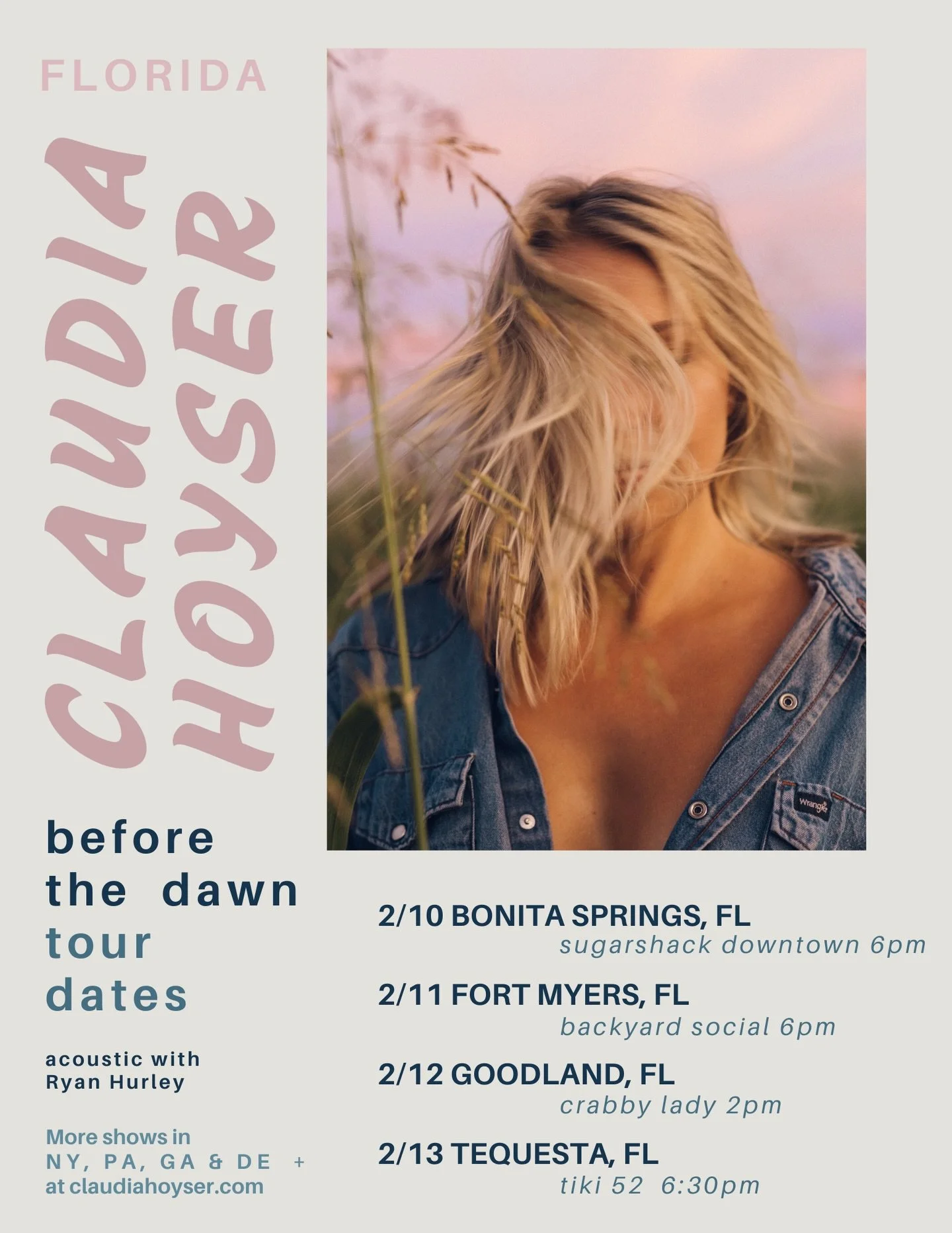 ready for some fun in the sunnn☀️ see you in FL this week for some amazing shows!! 
On the road with @ryan_m_hurley 🎸
Photo by @justinhammondphoto