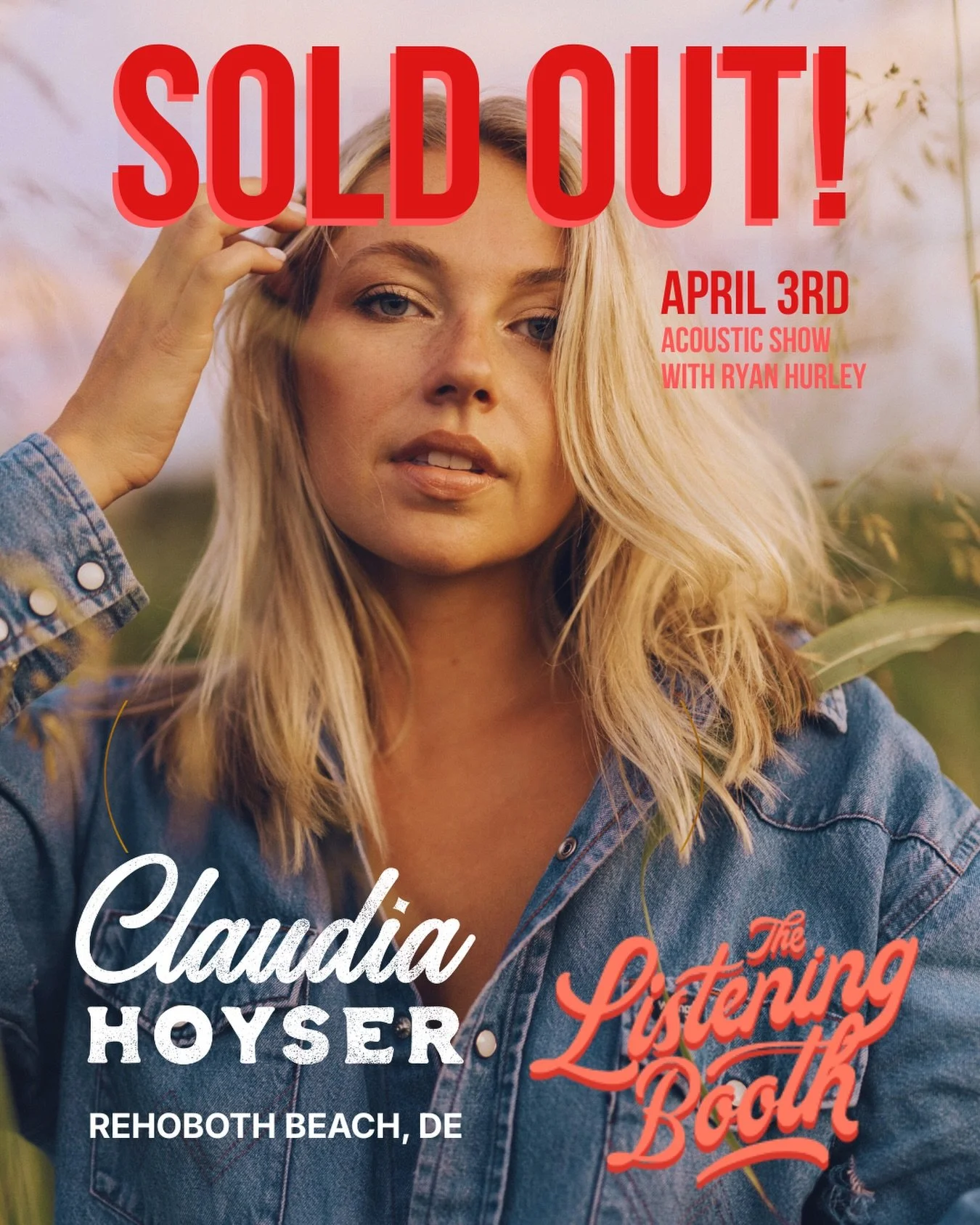 Happy tears and it&rsquo;s only Monday 🥹😭&hearts;️ SOLD OUT. thank you for all th love Delaware!! We can&rsquo;t wait to have such a special night with you this weekend @listeningboothlewes!!