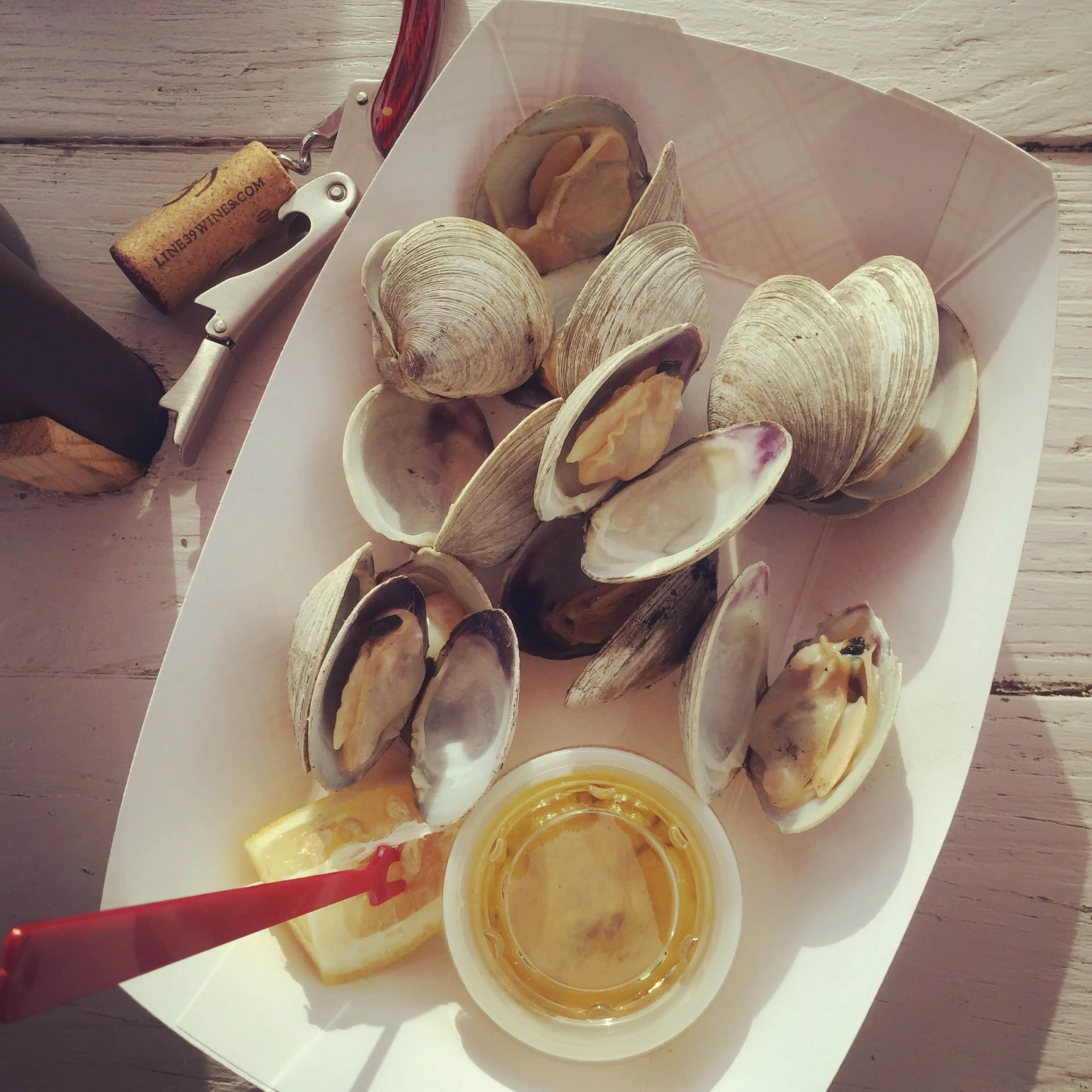 Grilled Little Neck Clams with Garlic and Tarragon Butter