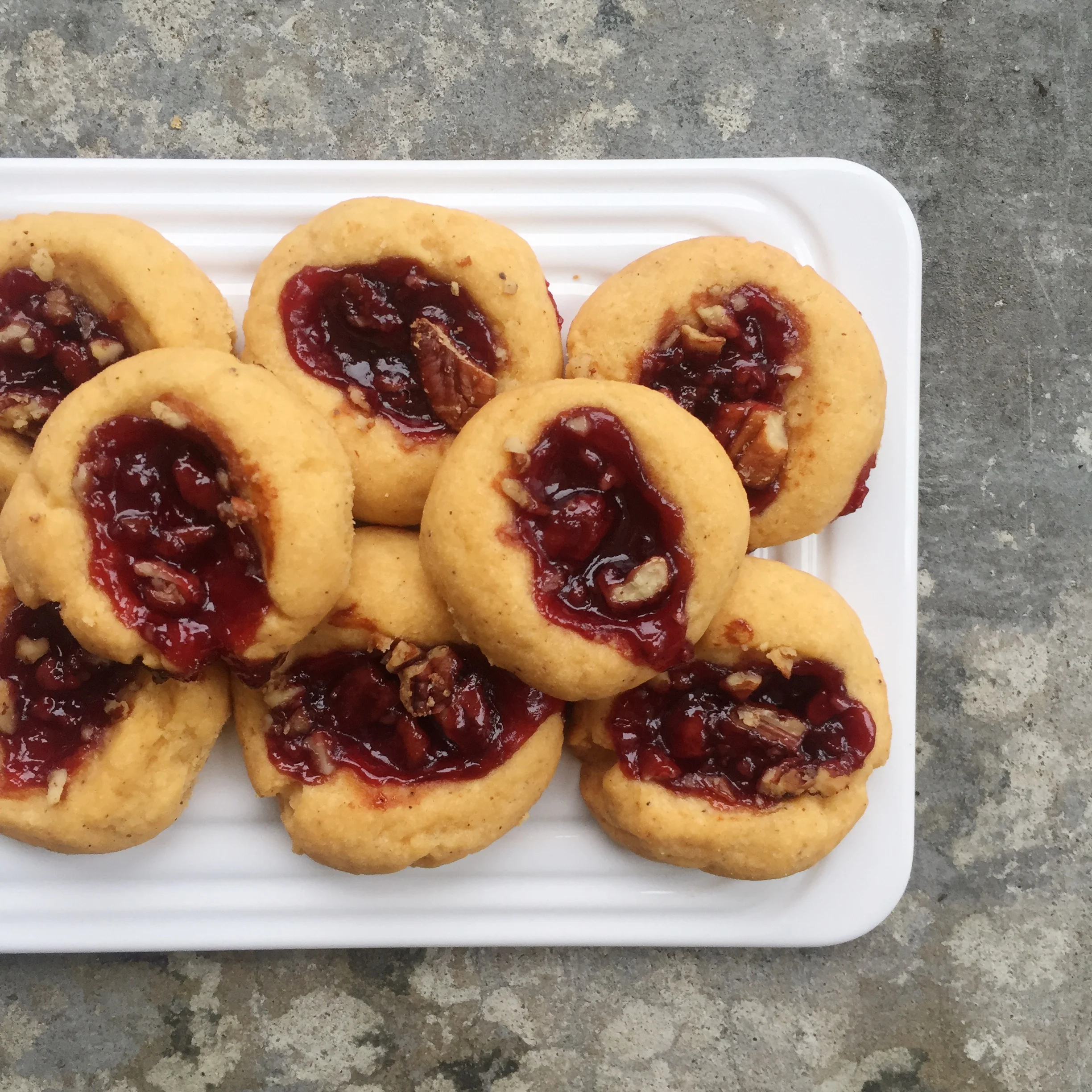 Spicy Cheese Crisps 2.0:  Raspberry Thumbprints 