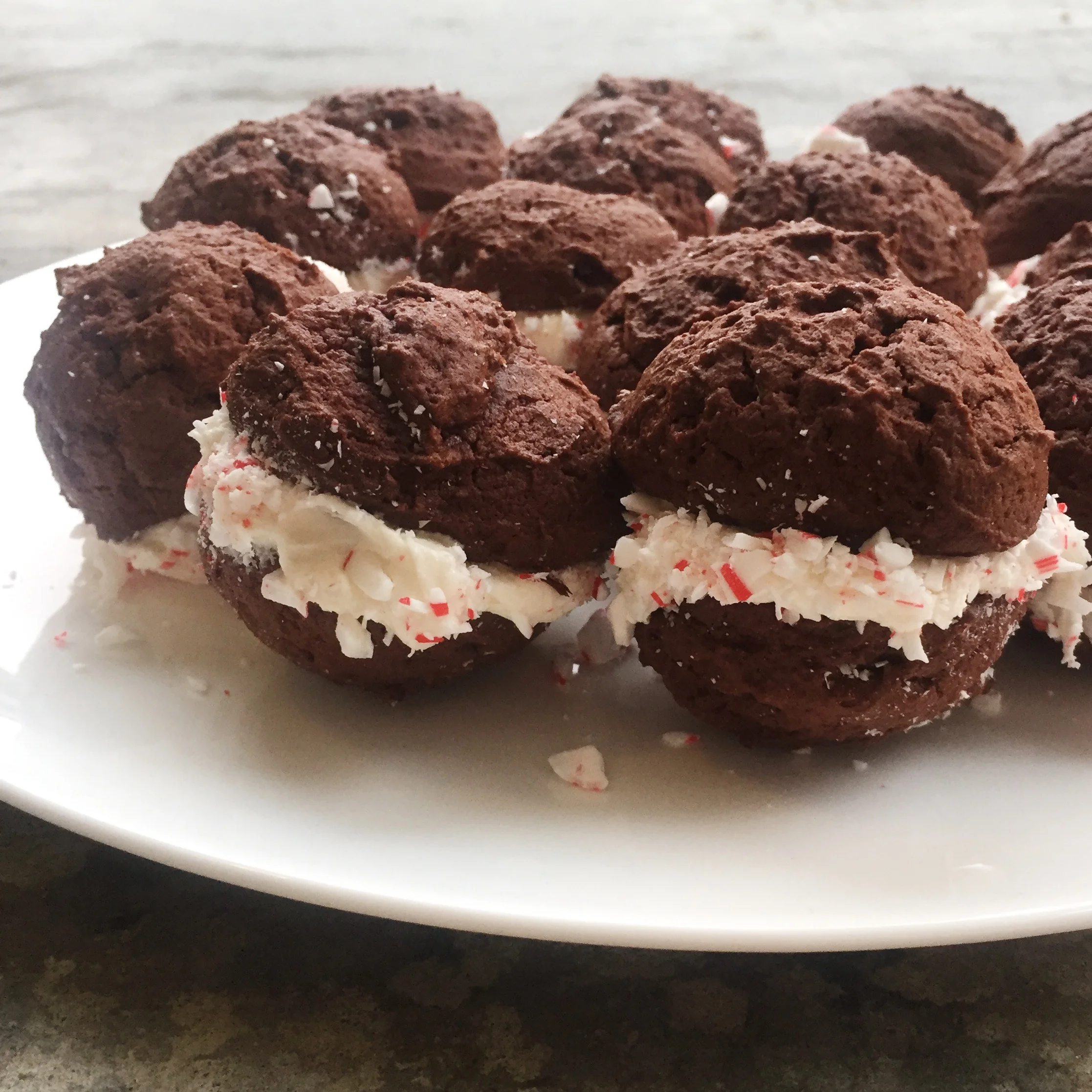 Chocolate Peppermint Whoopie Pies