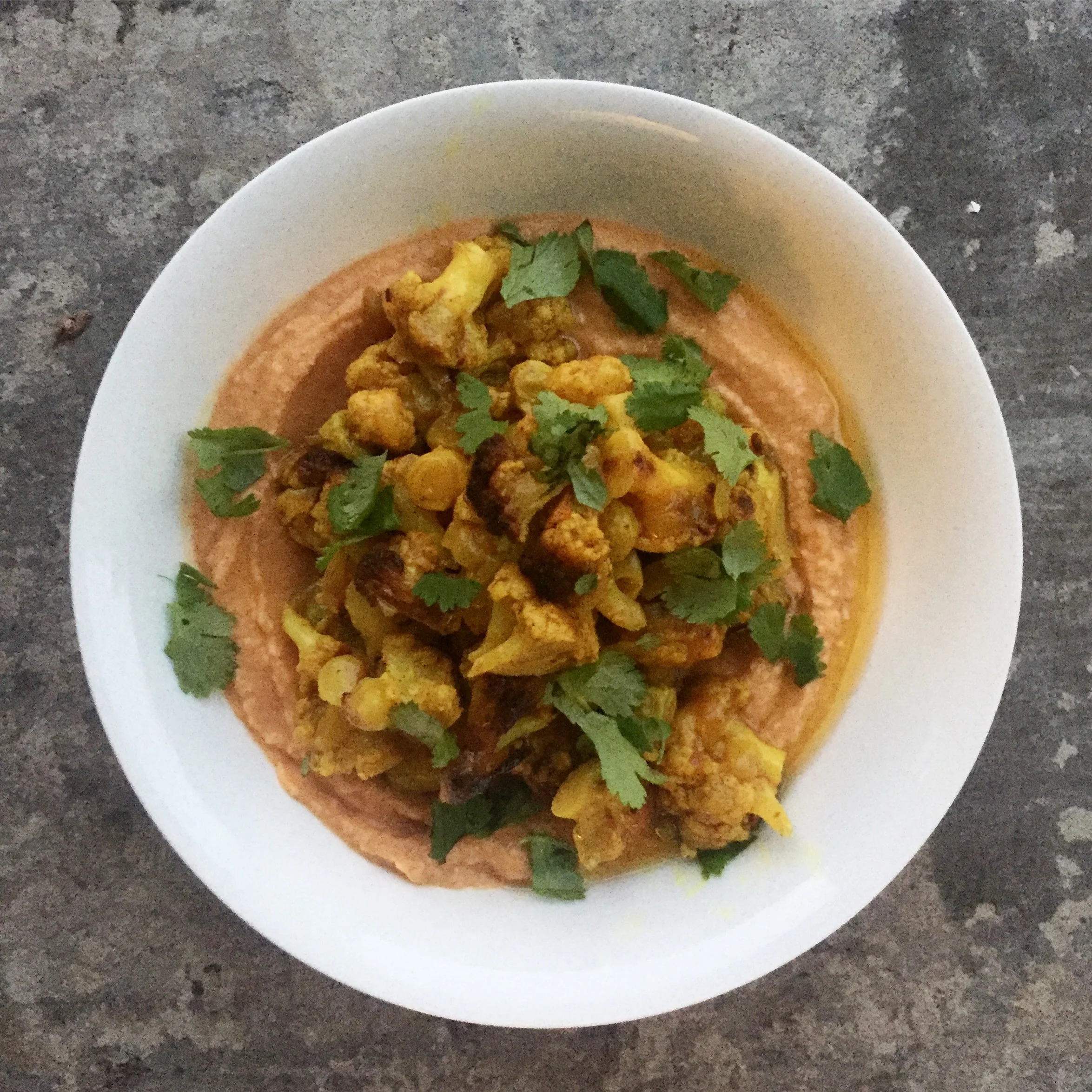 Spiced Cauliflower and Paprika Hummus