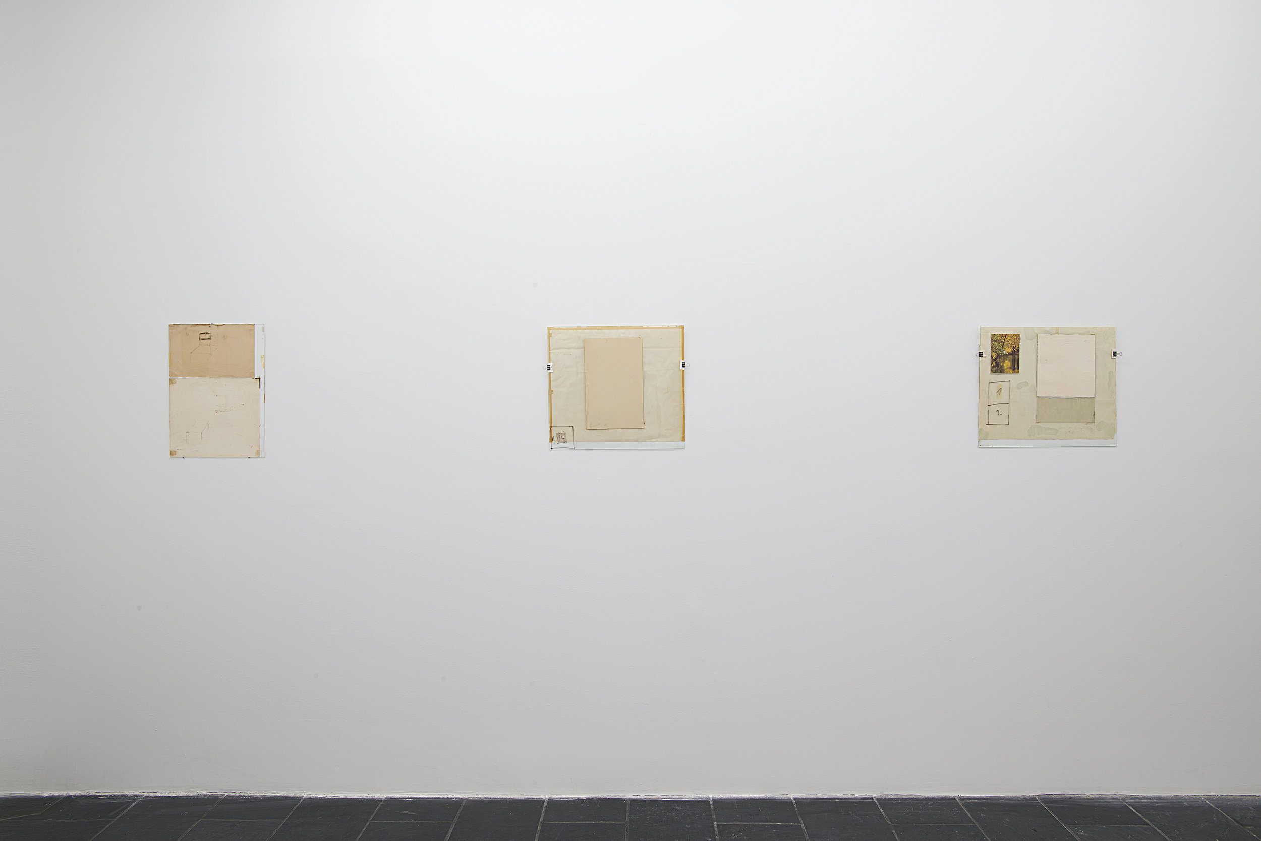  Installation view:&nbsp; Nahum Tevet: Works on Glass, 1972–1975 , Hunter College Art Galleries, 2016. Photo by Bill Orcutt.&nbsp;Left to right: Untitled #36, 1975; Untitled #24, 1975; Untitled #26, 1975.&nbsp;&nbsp;  