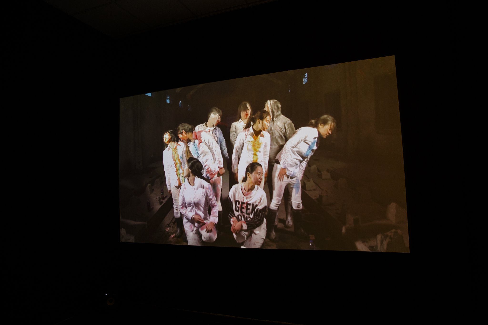  Installation view:&nbsp; Homecoming:&nbsp;Katherine Behar, Oliver Herring, Julia Jacquette, Yashua Klos,  Hunter College Art Galleries, 2017. Oliver Herring,  Areas for Action – Wuzhen , 2016. Photo by Natalie Conn. 