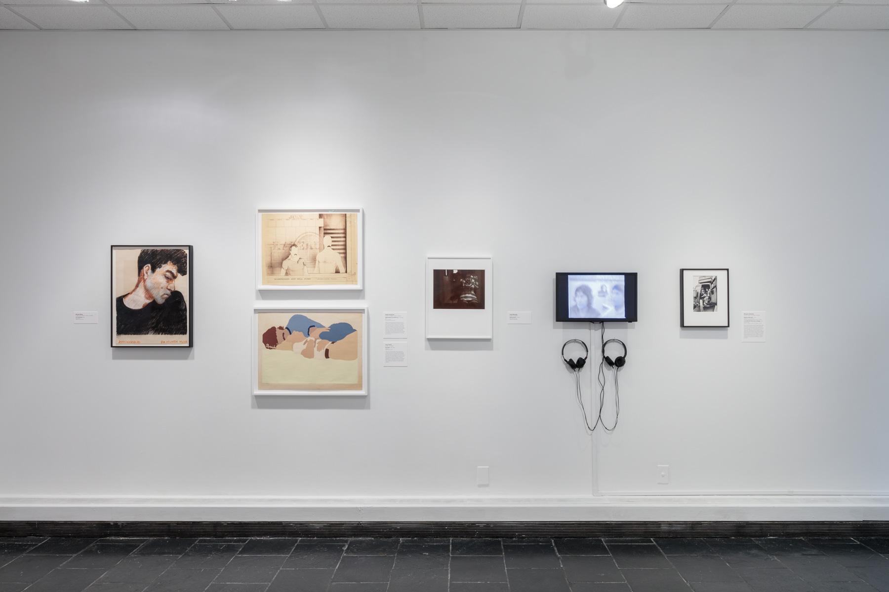 Installation view of Axis Mundo: Queer Networks in Chicano L.A. at the Bertha and Karl Leubsdorf Gallery. Photo by Stan Narten. Courtesy of Hunter College Art Galleries.