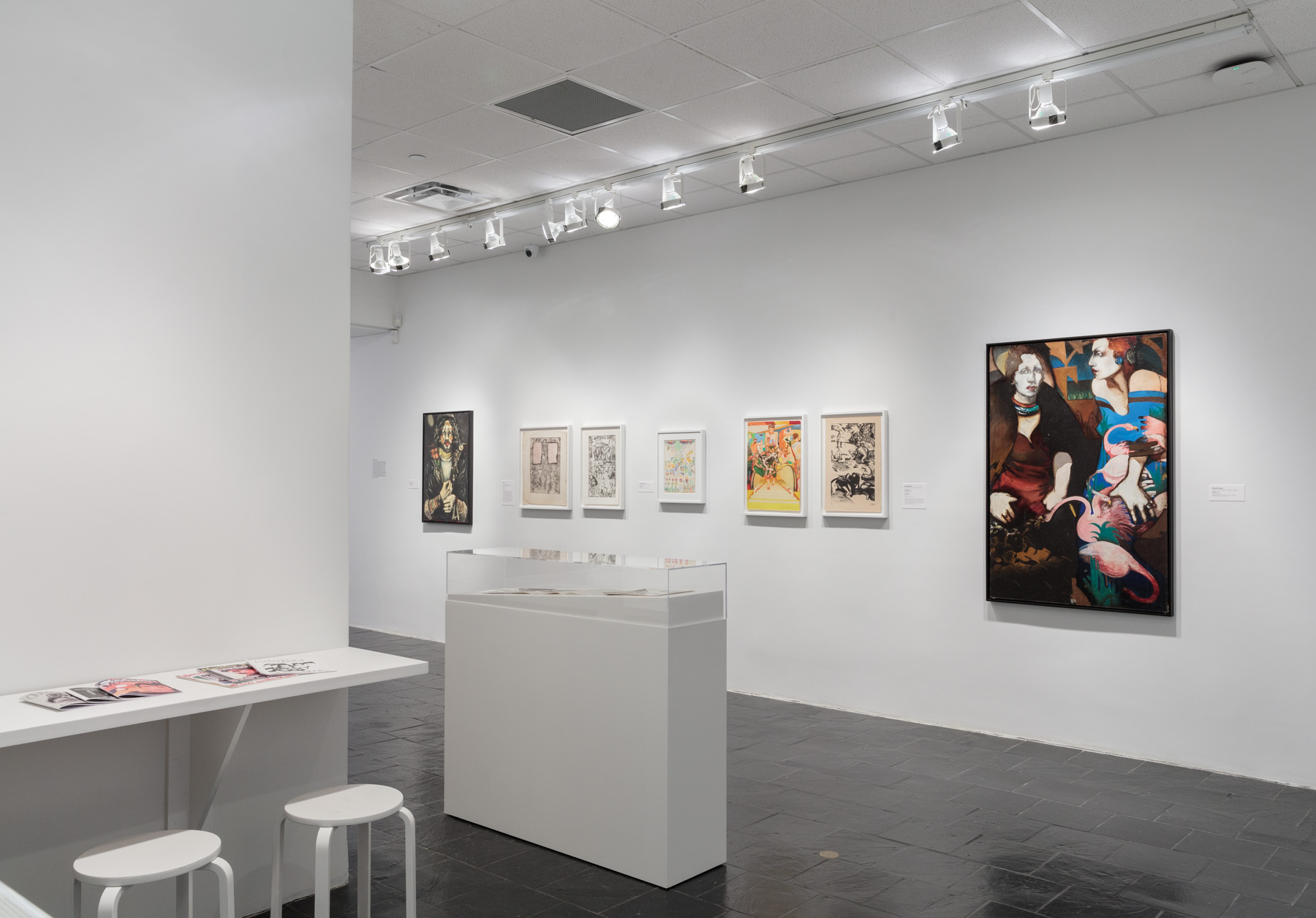  Installation view of  Axis Mundo: Queer Networks in Chicano L.A.  at the Bertha and Karl Leubsdorf Gallery. Photo by Stan Narten. Courtesy of Hunter College Art Galleries. 