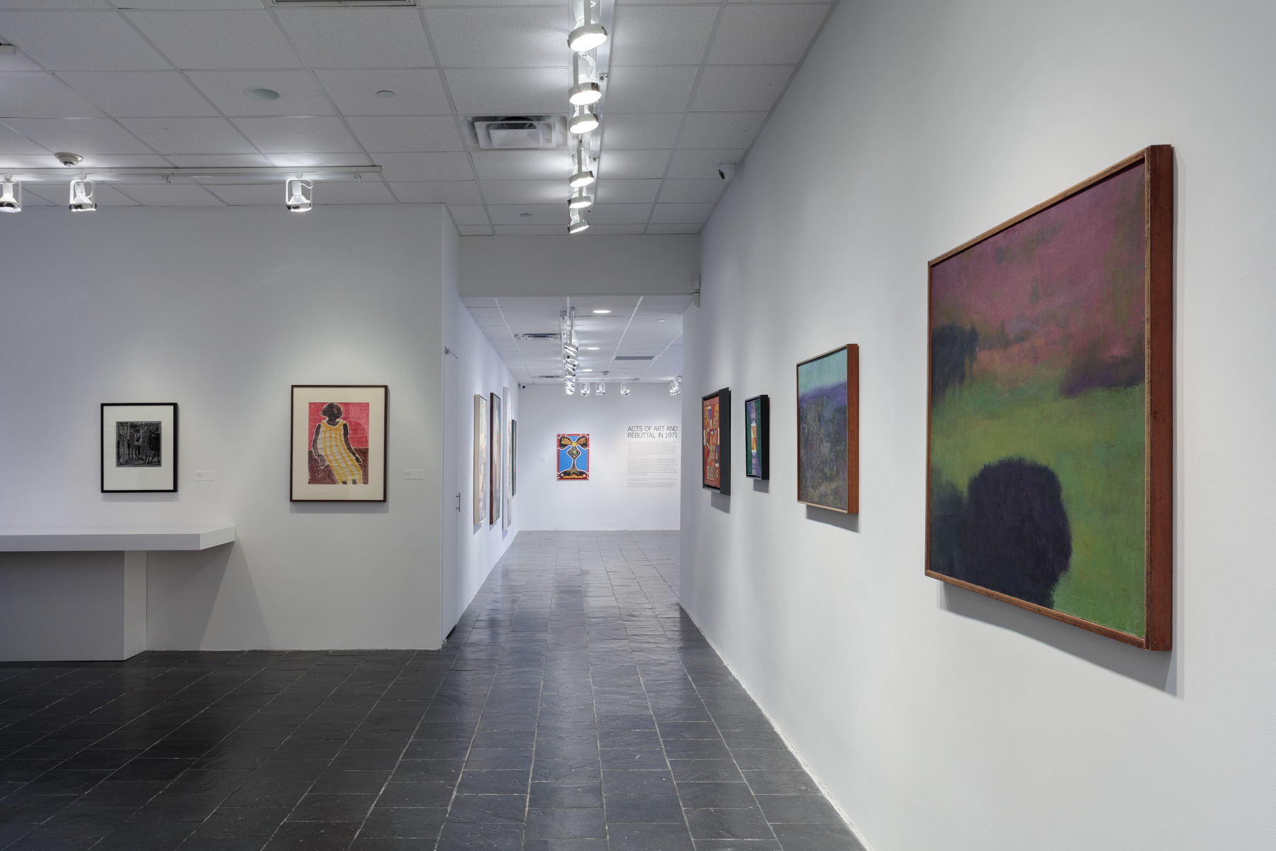 Installation view: Acts of Art and Rebuttal in 1971 , Hunter College Art Galleries, 2018. Photo by Stan Narten.