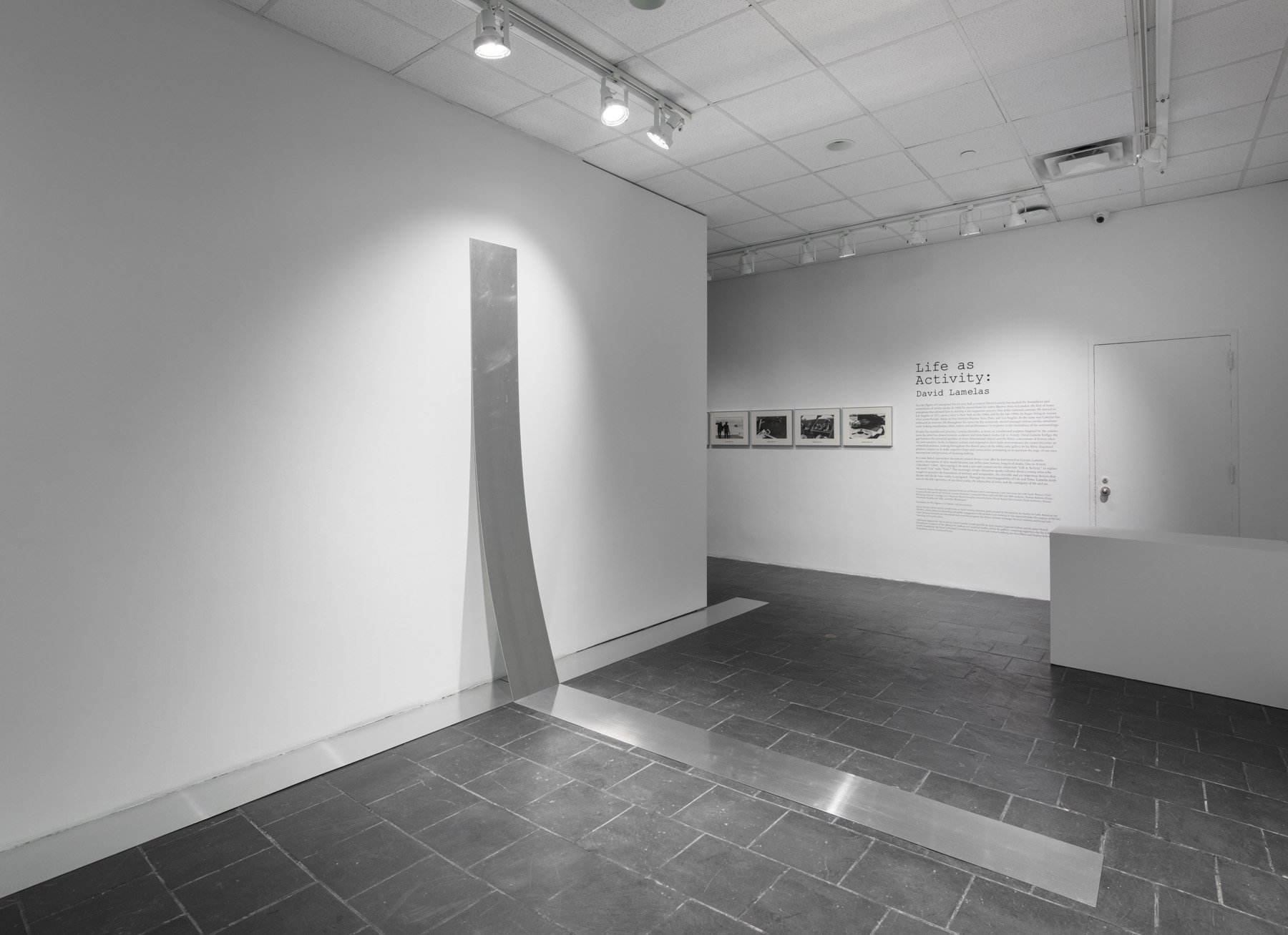  Installation view of  Life as Activity: David Lamelas  at Hunter College Art Galleries’ Leubsdorf Gallery, 2021.  