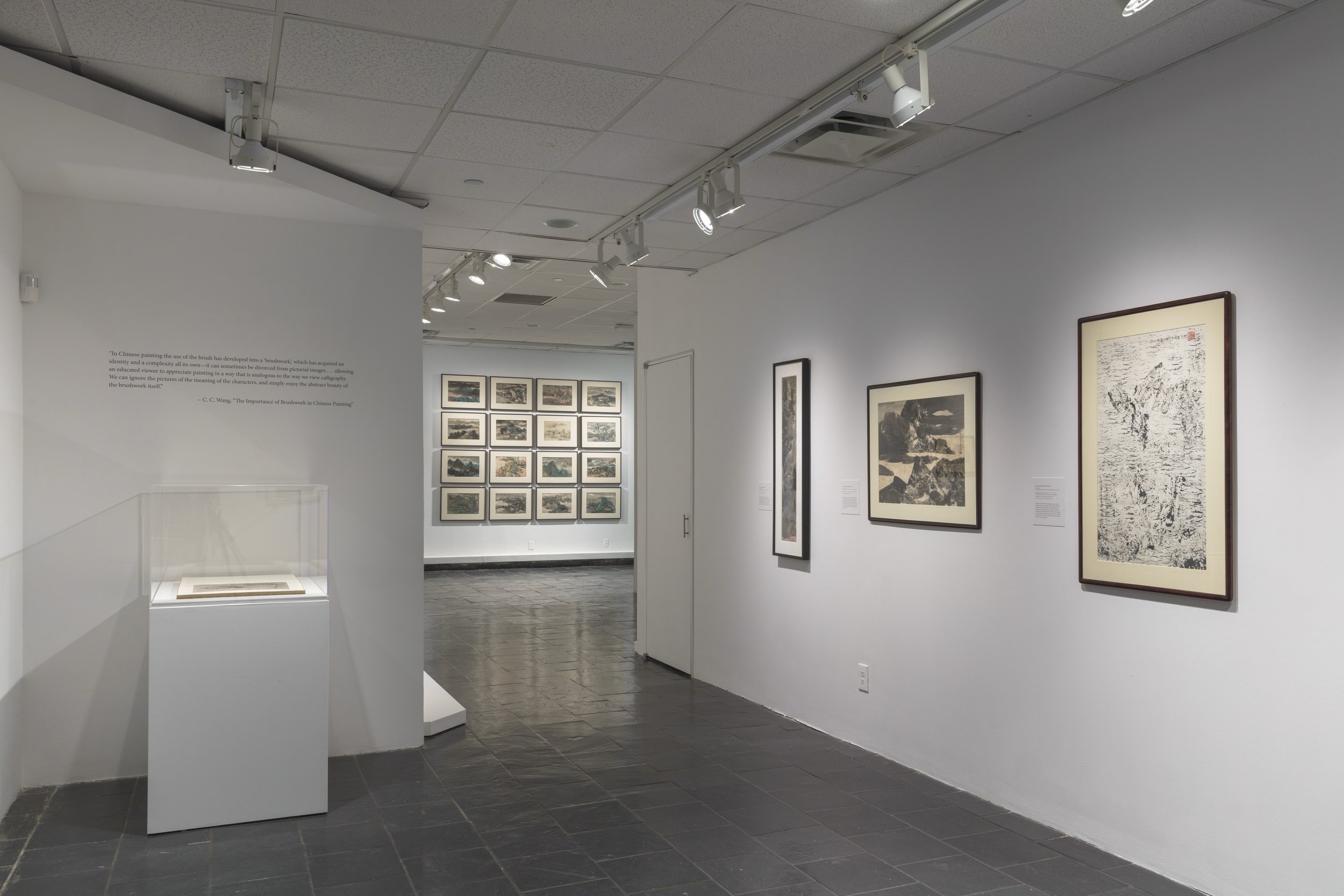  Installation view of  C. C. Wang: Lines of Abstraction  at the Bertha and Karl Leubsdorf Gallery, Hunter College Art Galleries, 2023. Photo: Stan Narten. 