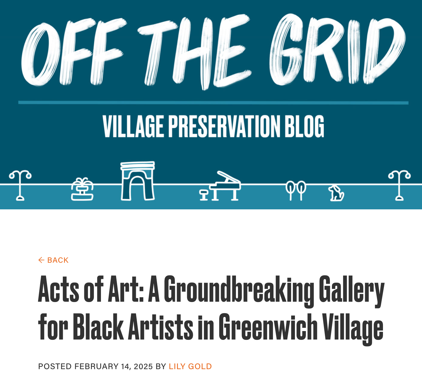 Lily Gold for Village Preservation Society