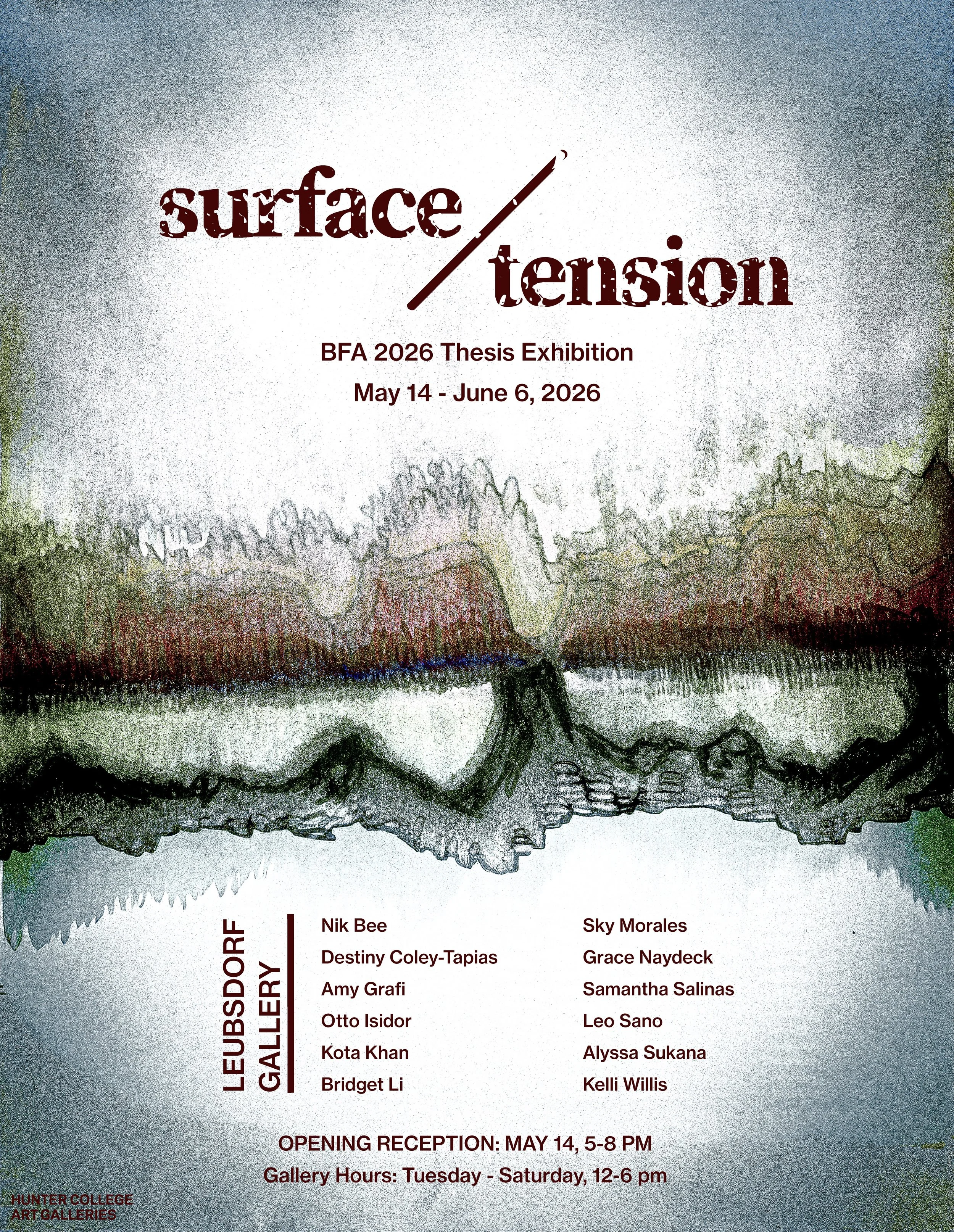 BFA Thesis Exhibition: surface/tension Opening Reception
