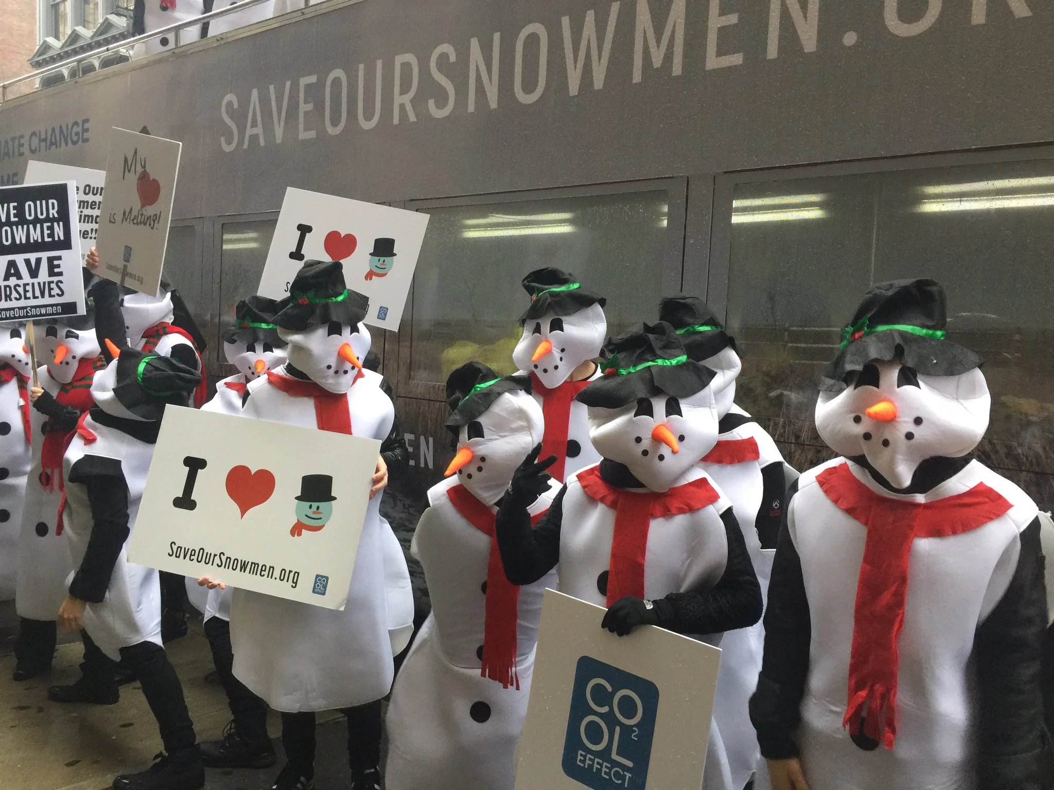 Snowmen Invade NYC