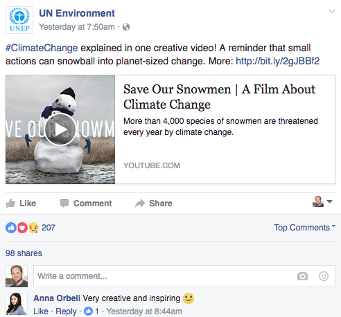 United Nations Facebook Page