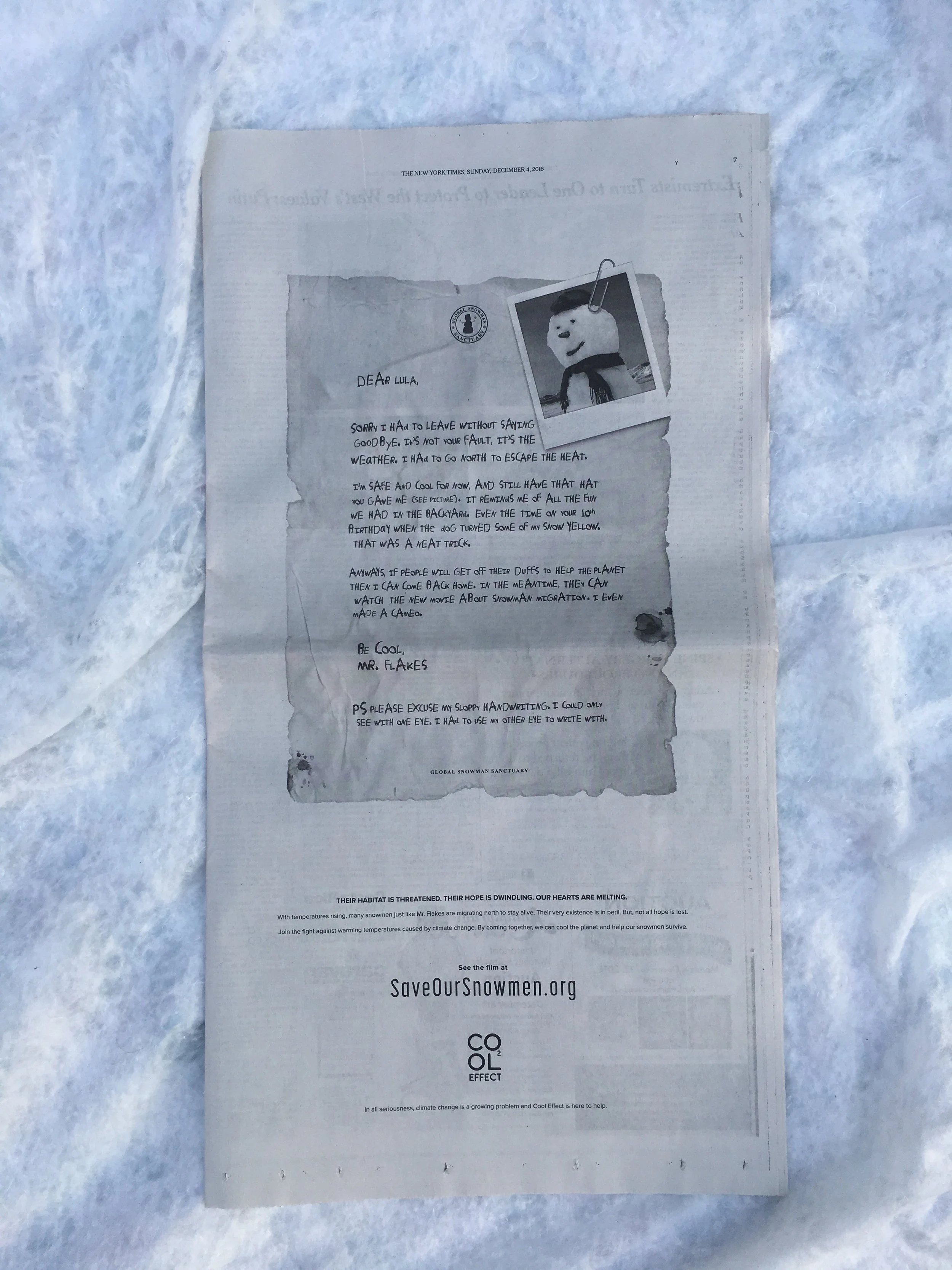 New York Times Full-page Ad