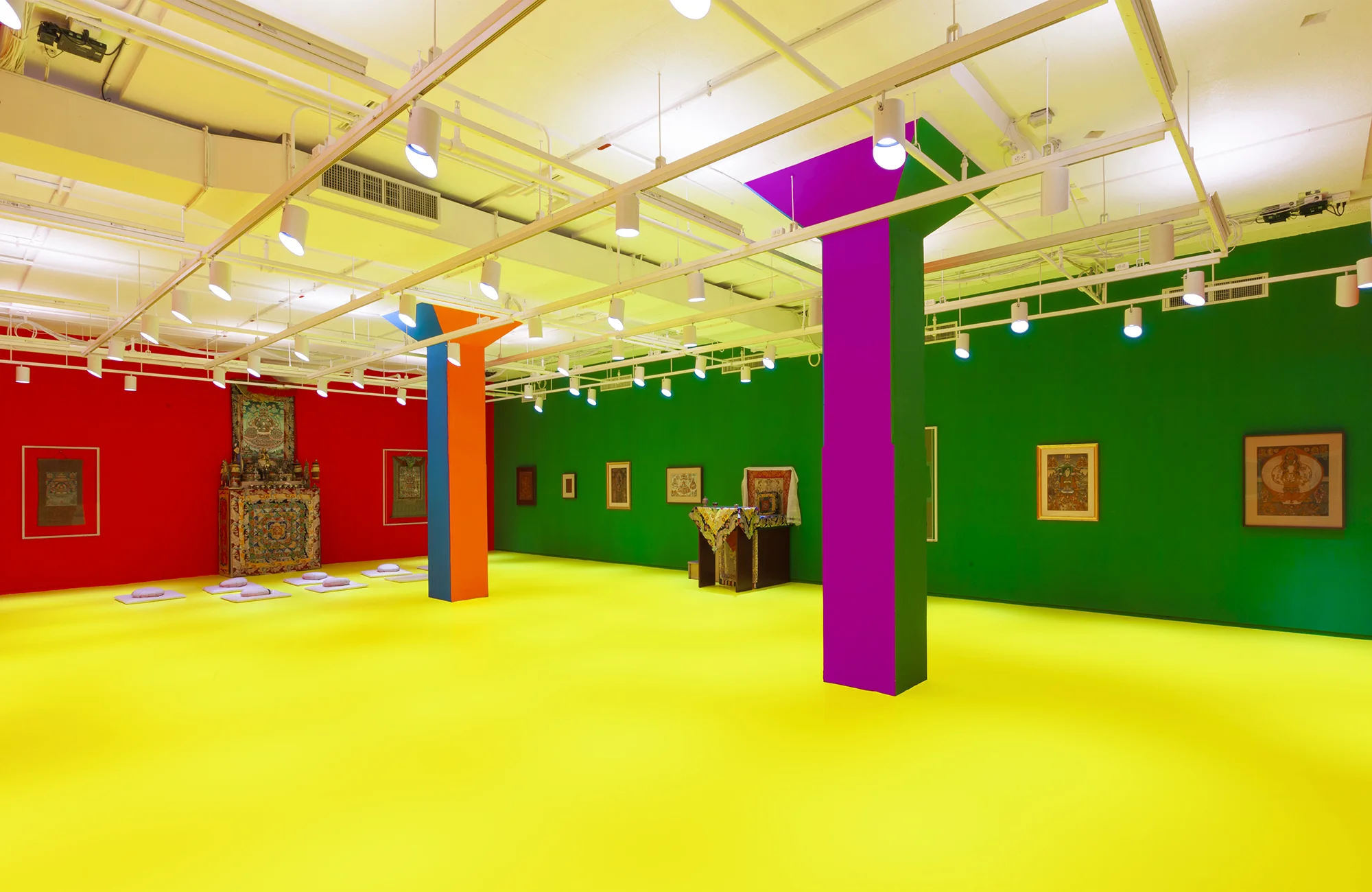 Installation View of John Giorno and Tibetan Buddhism, with works from the collection of the Rubin Museum of Art, Photo Credit: Daniel Pérez