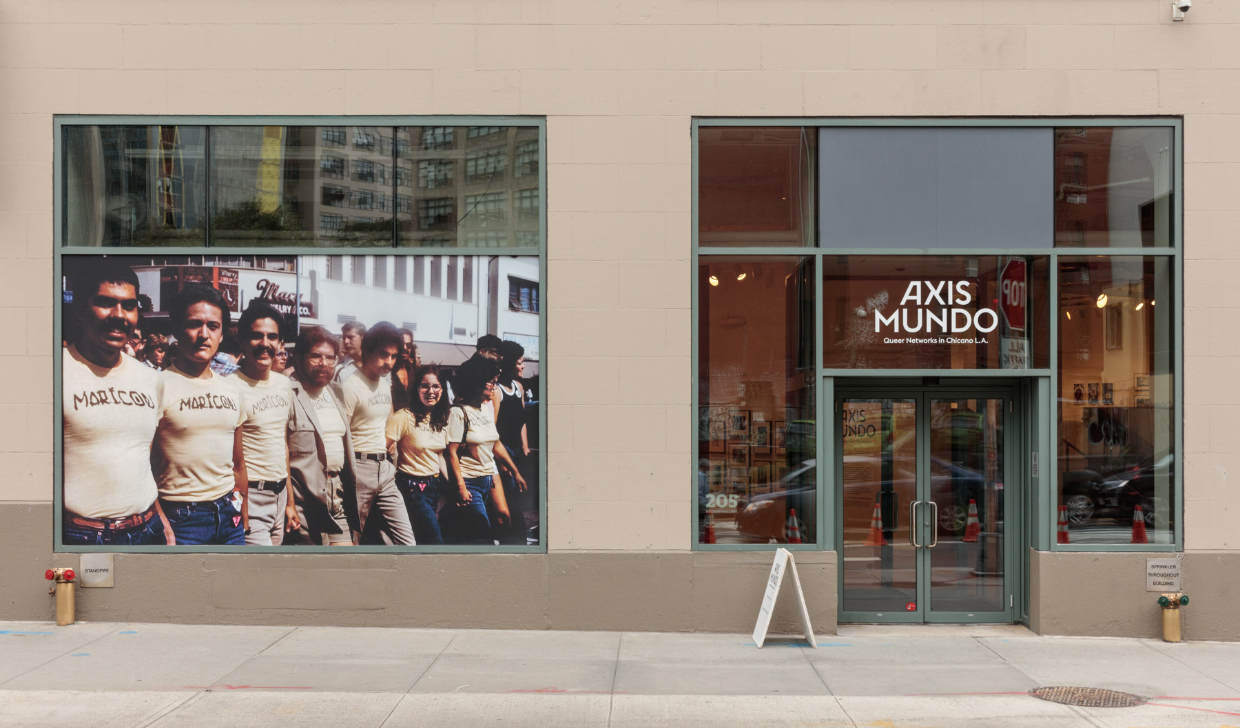  Installation view of  Axis Mundo: Queer Networks in Chicano L.A.  at 205 Hudson Gallery. Photo by Stan Narten. Courtesy of Hunter College Art Galleries. 