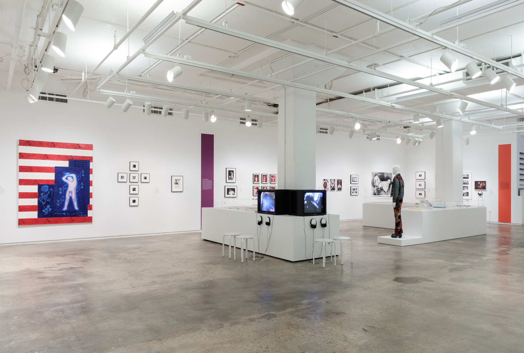  Installation view of  Axis Mundo: Queer Networks in Chicano L.A.  at 205 Hudson Gallery. Photo by Stan Narten. Courtesy of Hunter College Art Galleries. 