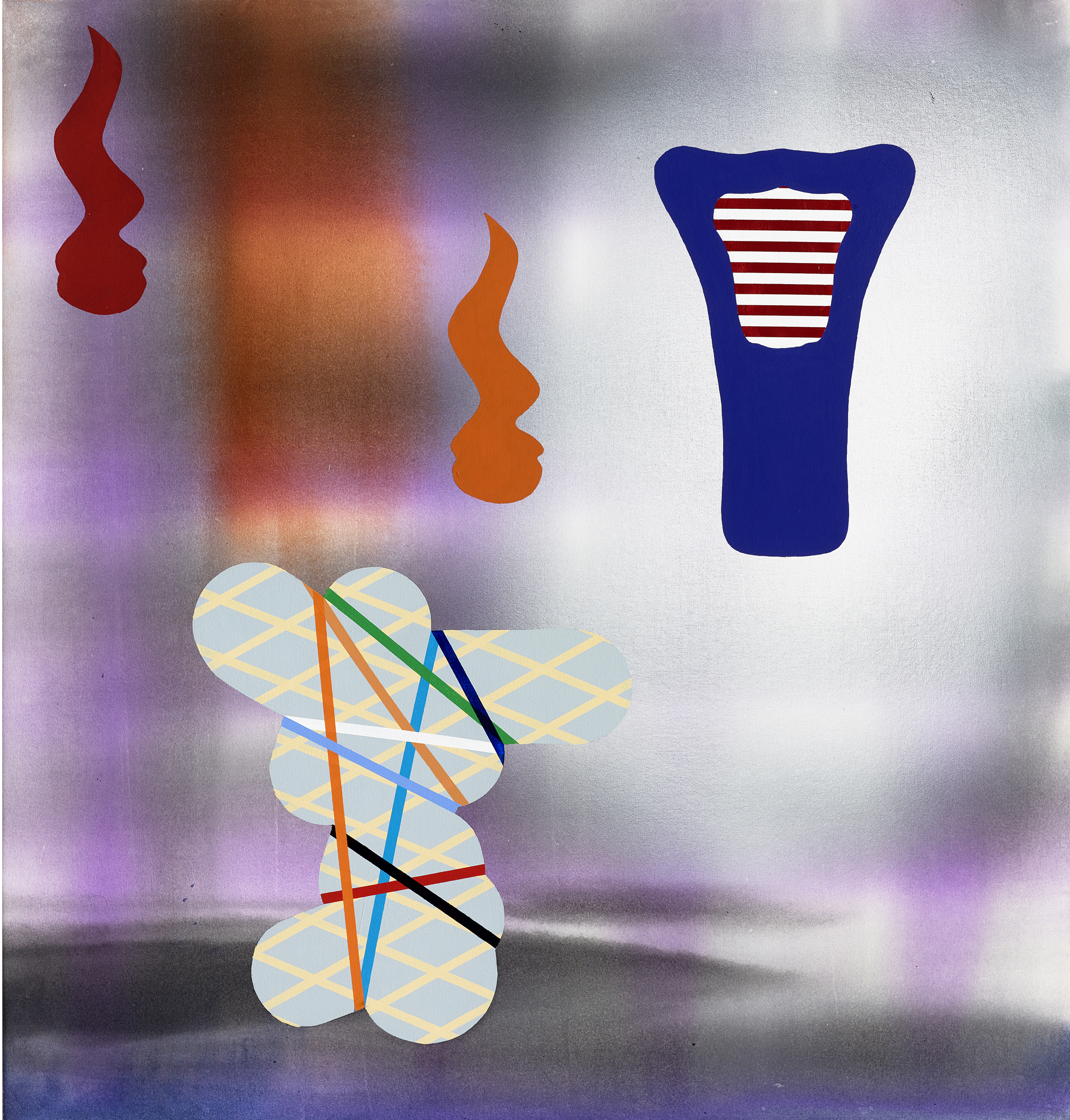  Stephen Mueller  Myth , 2003 Acrylic on canvas 50 × 48 inches Courtesy of Lennon, Weinberg, Inc., New York and Texas Gallery, Houston 