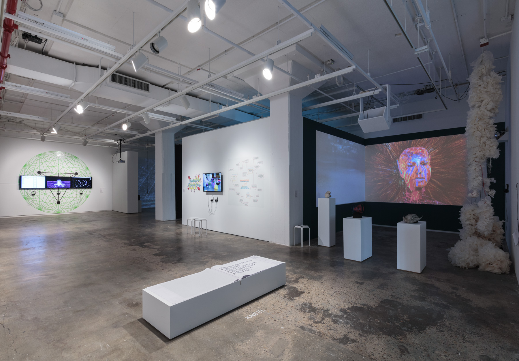 Installation view: Refiguring the Future , Hunter College Art Galleries, 2019. Photo by Stan Narten.