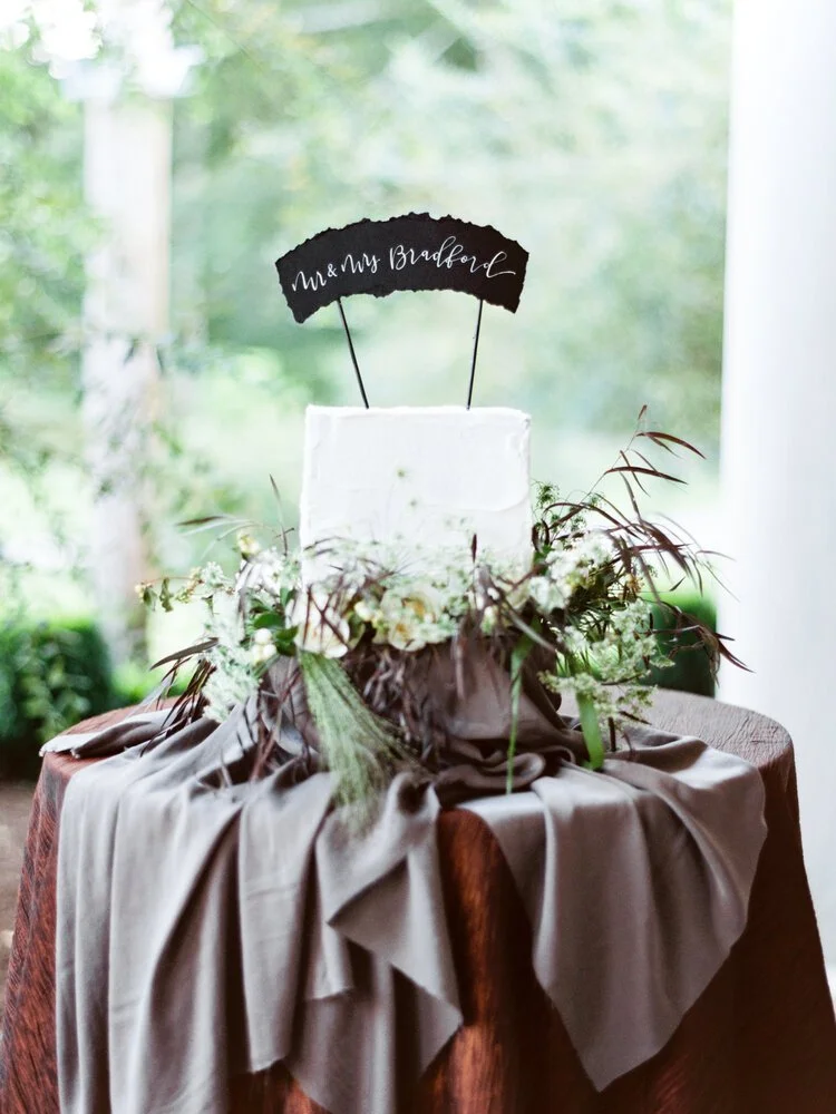 wedding cake with flowers