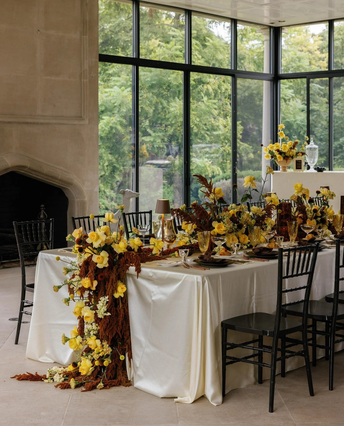 Brown sugar &amp; butter yellow...the mood of the evening.

Photography: @katelikeheart 
Design: @maddoxandrose
Florals: @zacharybradydesigns
Draping &amp; custom bar: @dreamsdesignedbyaugust
Rentals: @emprulou &amp; @ingoodcompanyrentals
Custom sign