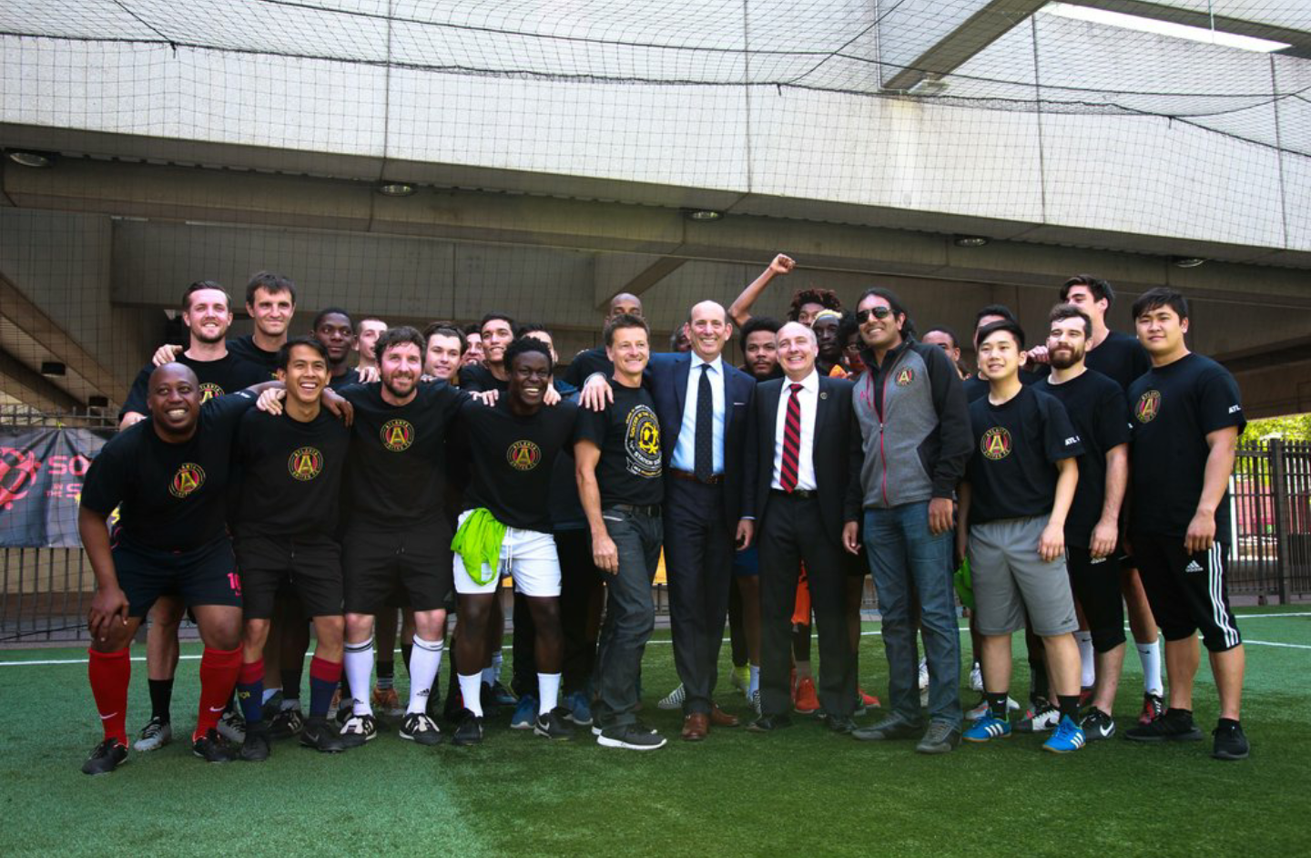 Major League Soccer Commissioner provides glowing reviews during visit of ‘Station Soccer’, the first pitch in the world built inside a metro station