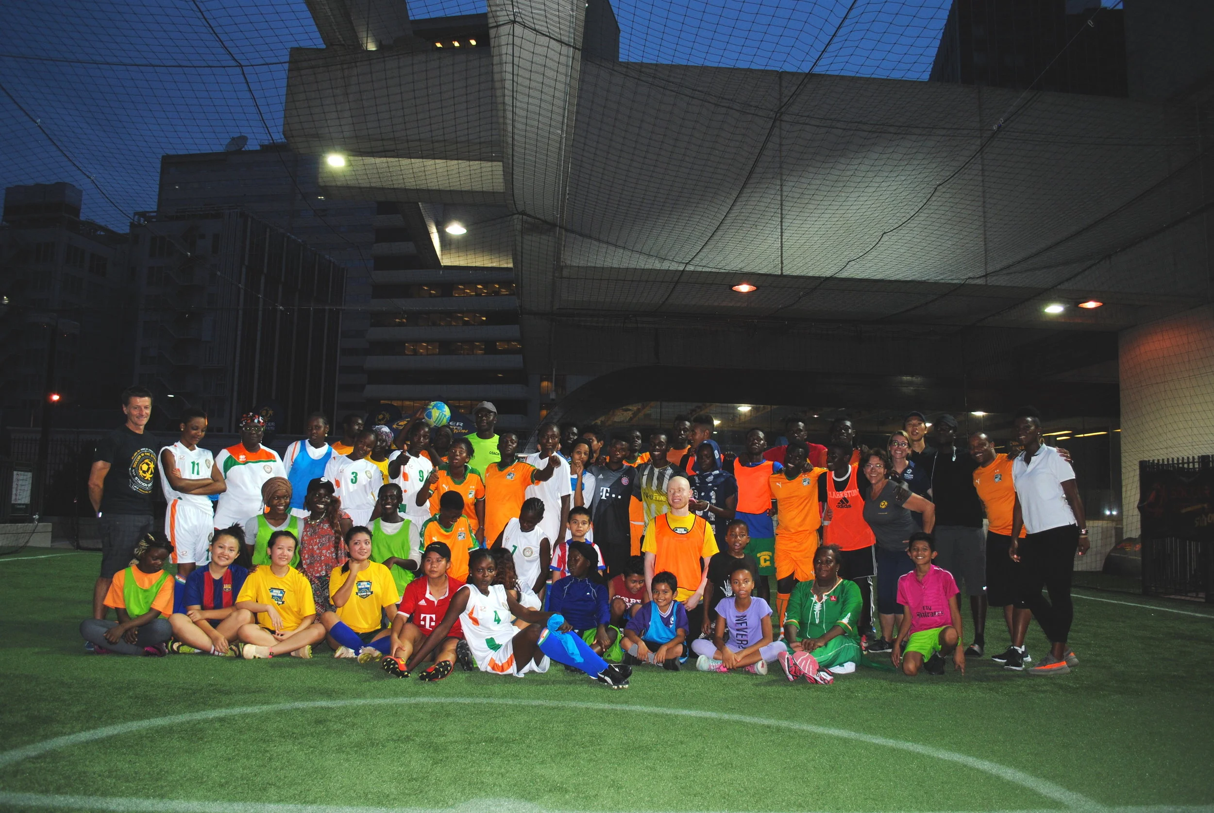   With the support of the State Department and The Audacity Agency, African-American, Latino and Refugee children from metro Atlanta participate in an exchange at Station Soccer with children from  Cote d'Ivoire and Niger 