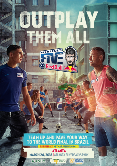 Red Bull and Soccer in the Streets Announce Neymar Jr’s Five Tournament