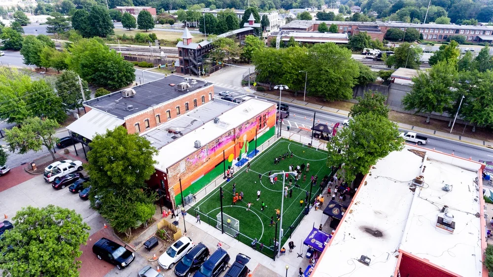 Soccer In The Streets and City of East Point Cut the Ribbon on the Third StationSoccer Pitch and Host a Community Block Party