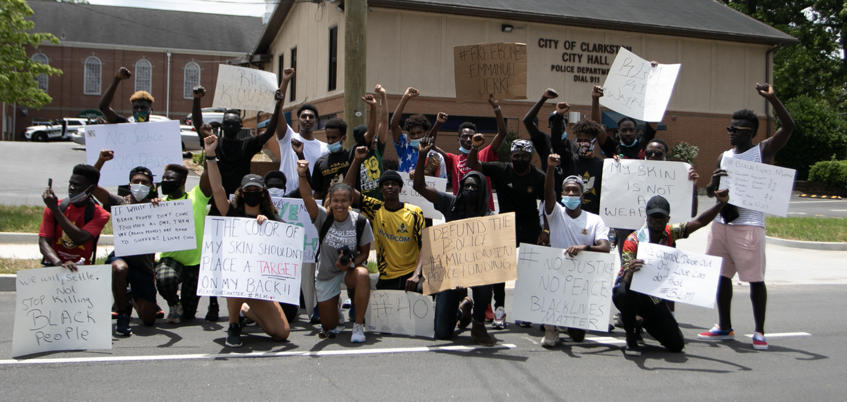  Clarkston youth players attending BLM protests - Photos By: DaveWilliamsonPhotography 