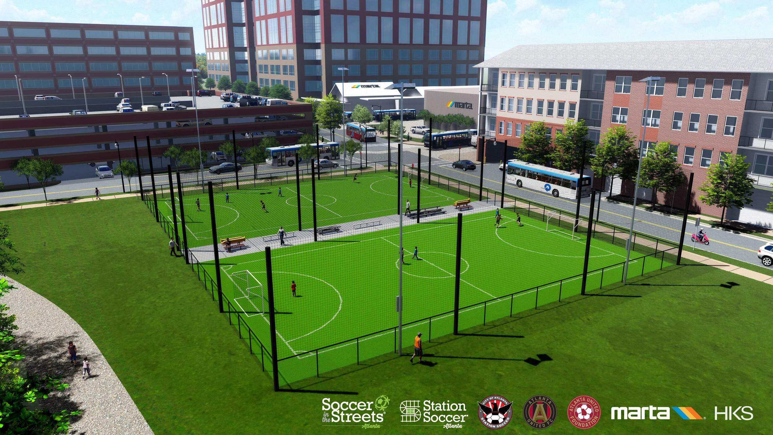   Atlanta United Foundation, MARTA, The City of Atlanta and Soccer in the Streets to Open StationSoccer Pitches at Lindbergh Station