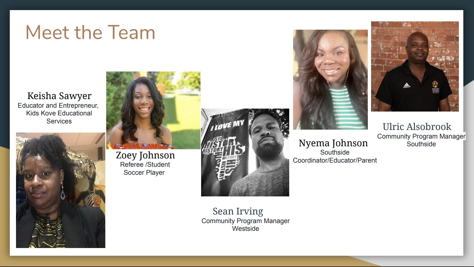 Forum Powerpoint slide: Meet the leaders