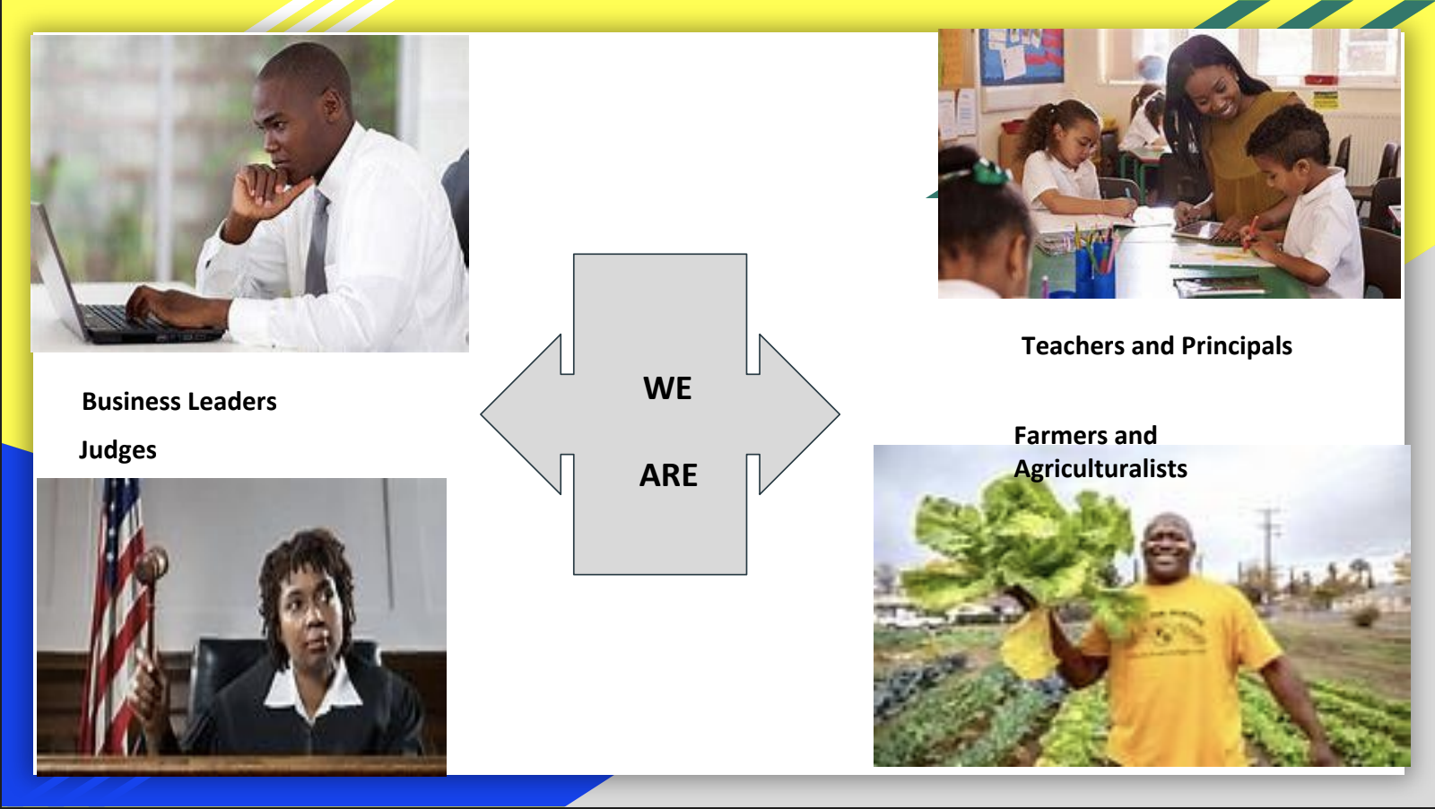 Forum powerpoint slide: Who are we?